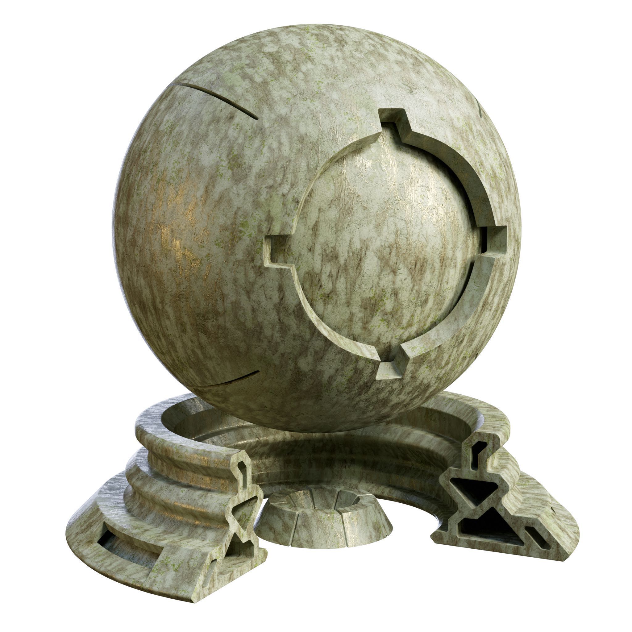 Plaster Patina Materials 01-02 - PBR - Seamless - 4k - SBSAR  Texture_6