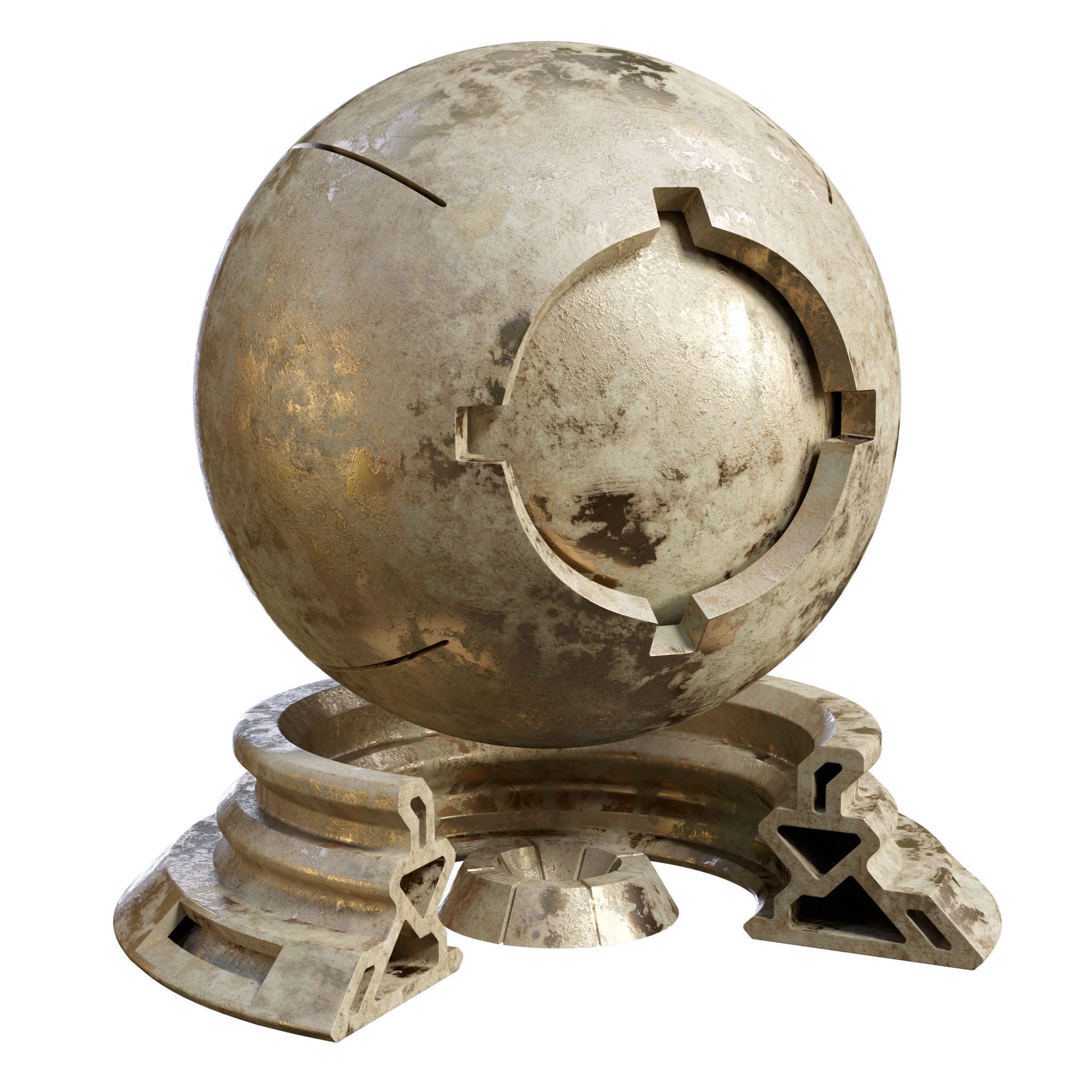 Plaster Patina Materials 01-02 - PBR - Seamless - 4k - SBSAR  Texture_3