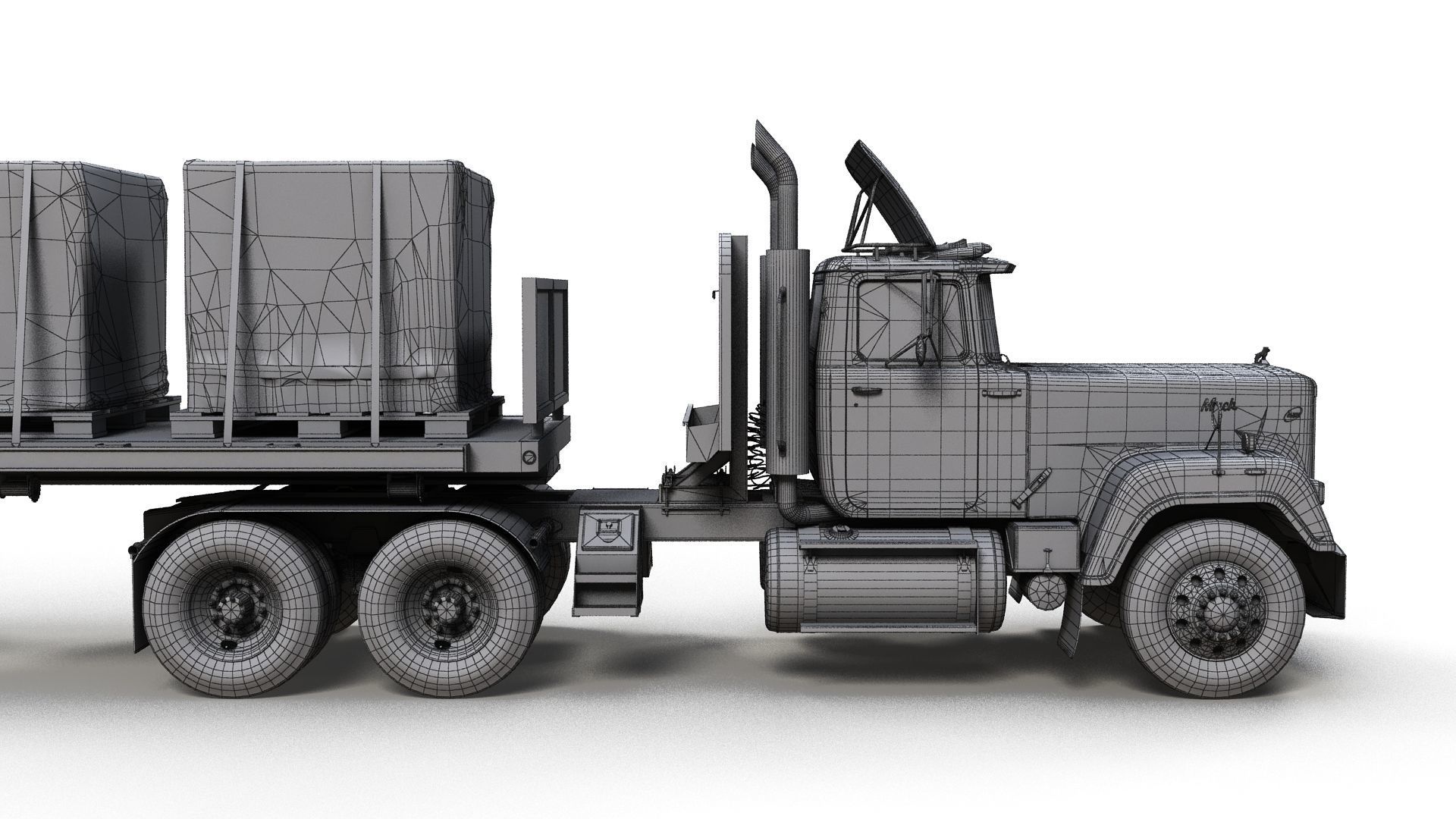 SuperLiner dropdeck trailer Low-poly 3D model_13