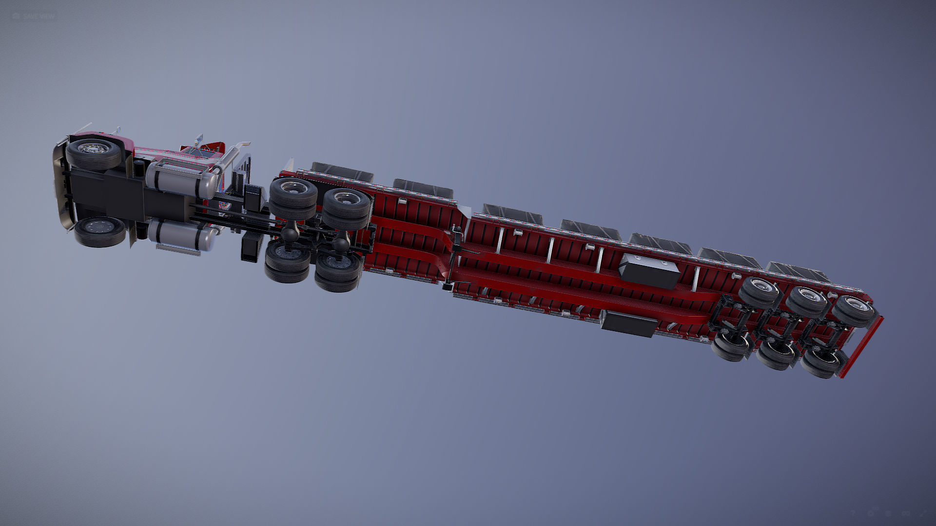 SuperLiner dropdeck trailer Low-poly 3D model_28