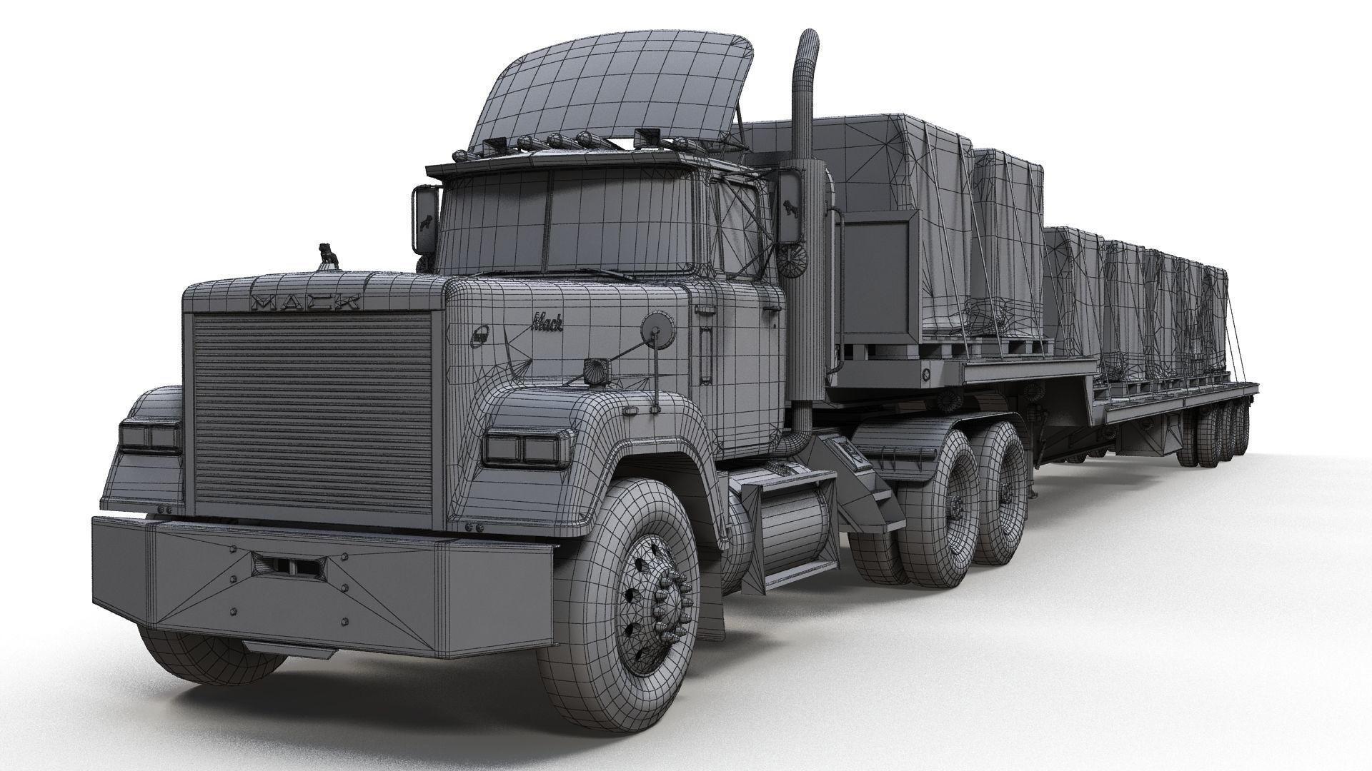 SuperLiner dropdeck trailer Low-poly 3D model_18