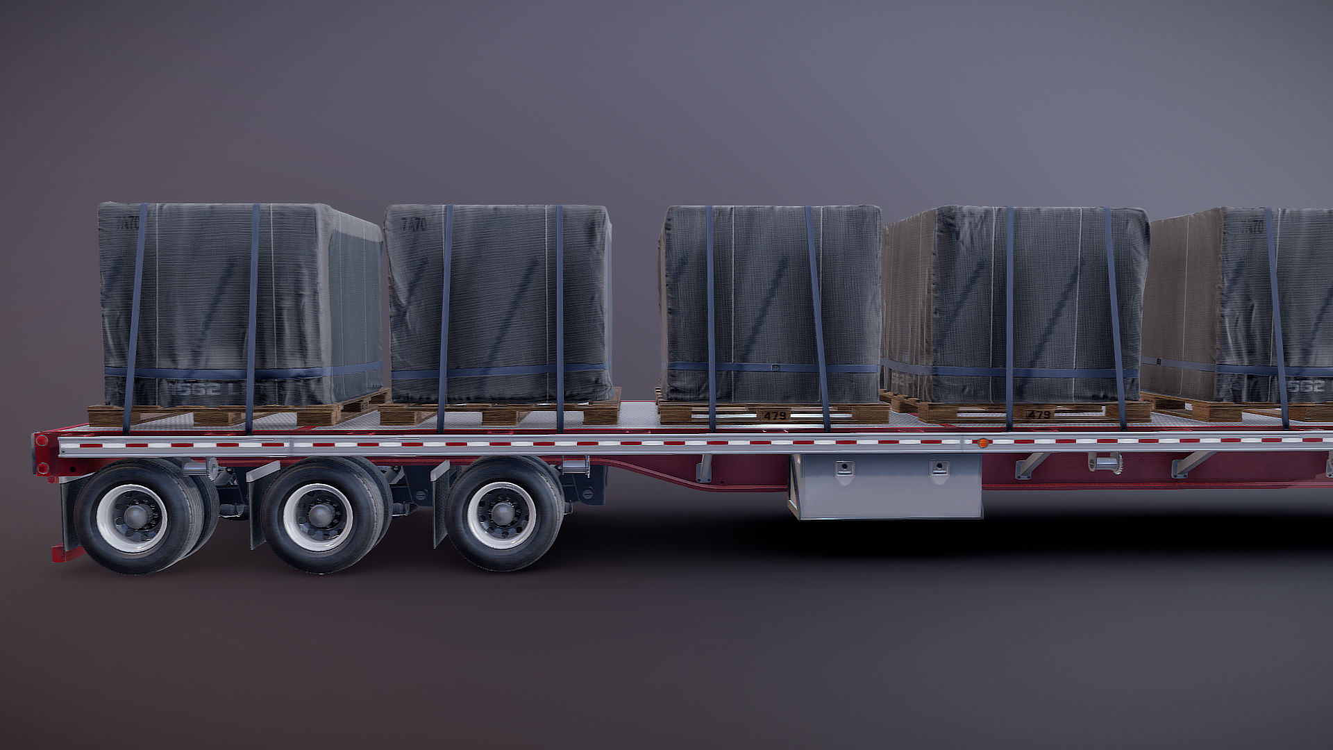 SuperLiner dropdeck trailer Low-poly 3D model_31