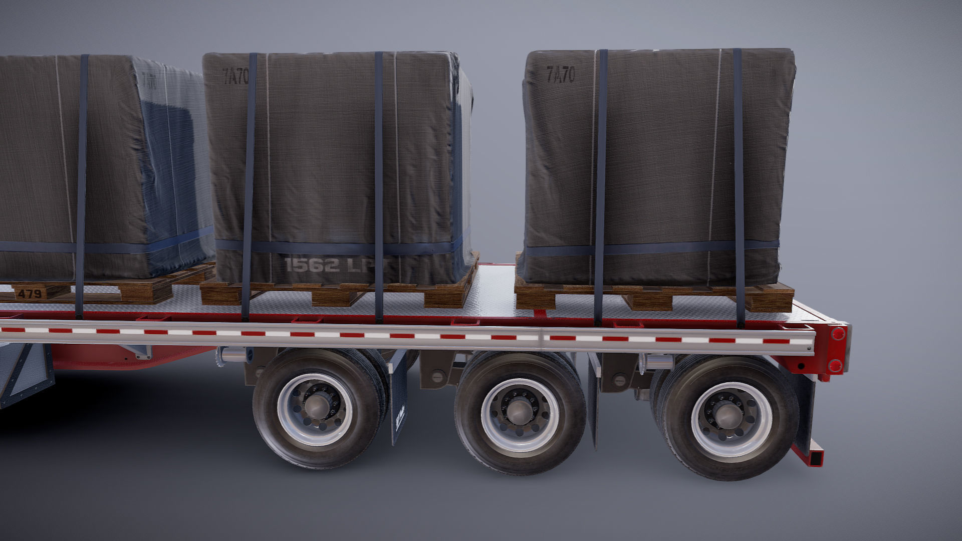 SuperLiner dropdeck trailer Low-poly 3D model_23