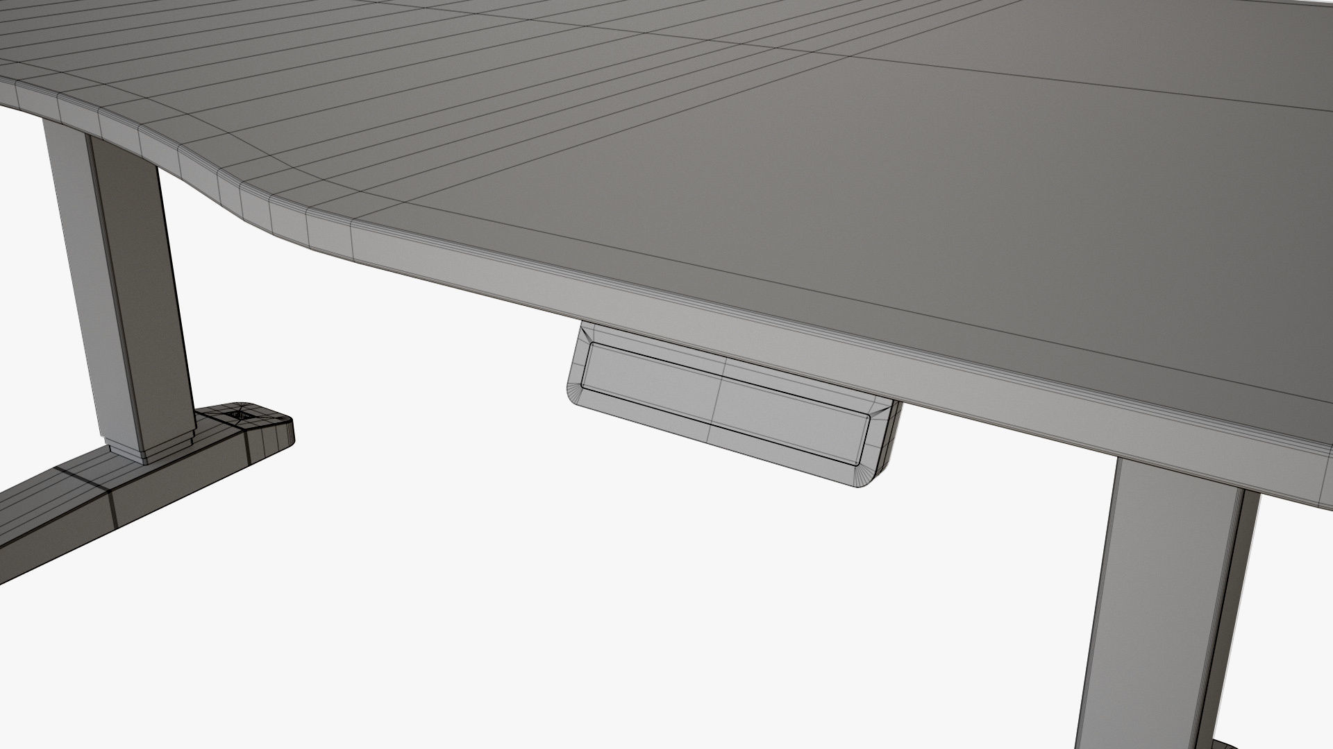 Curved Standing Desk 3D model_19