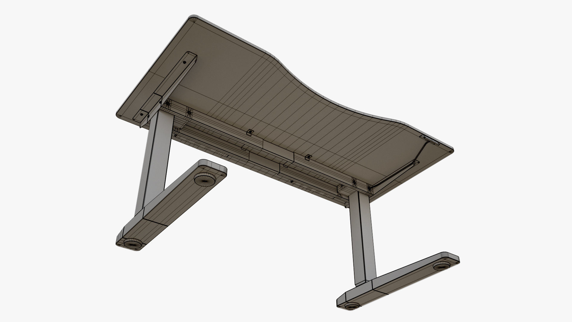 Curved Standing Desk 3D model_18