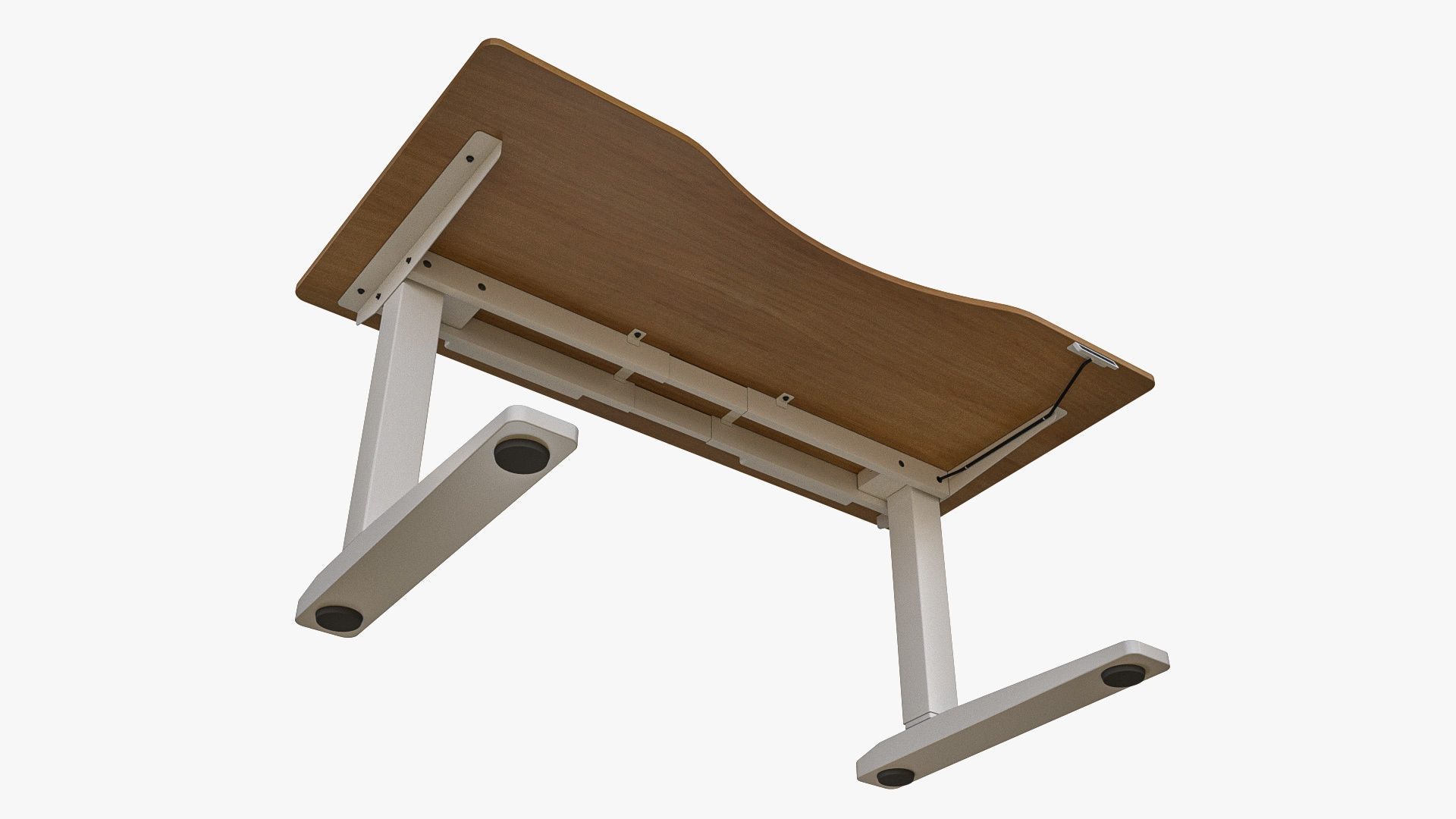Curved Standing Desk 3D model_9