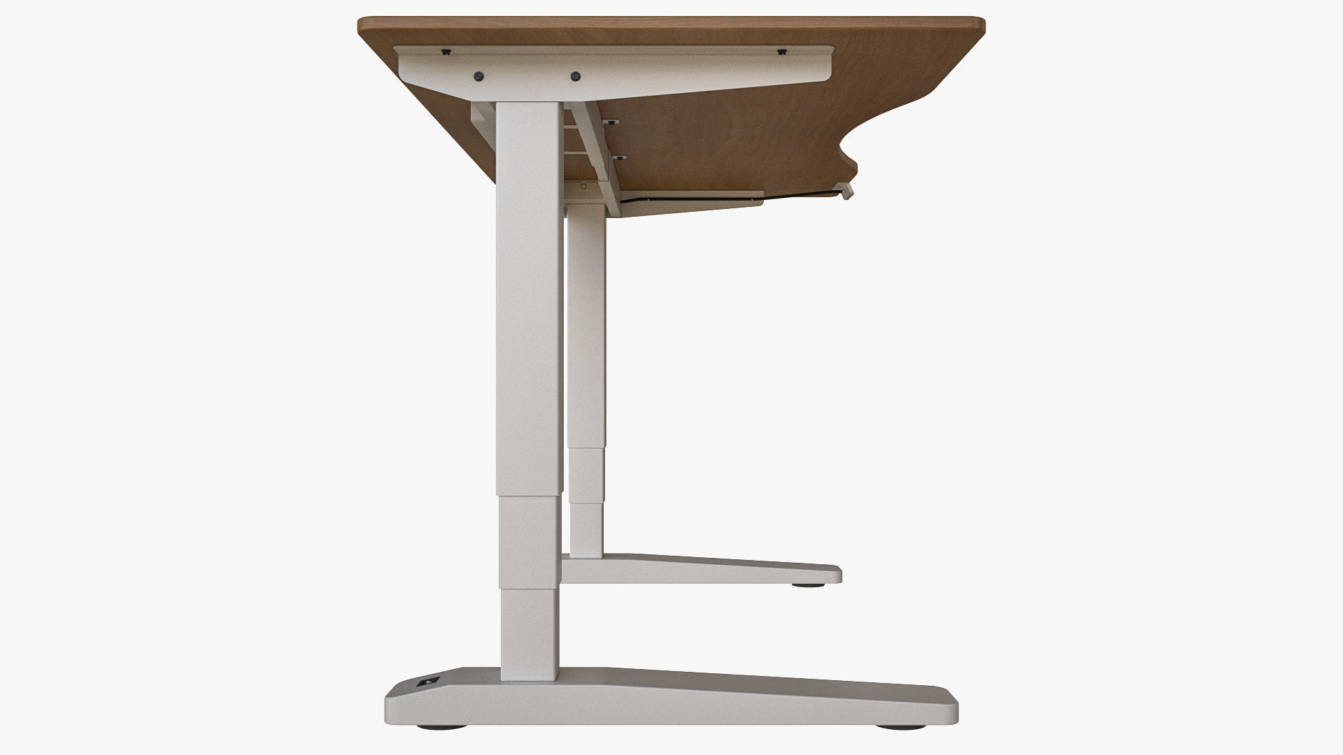 Curved Standing Desk 3D model_4