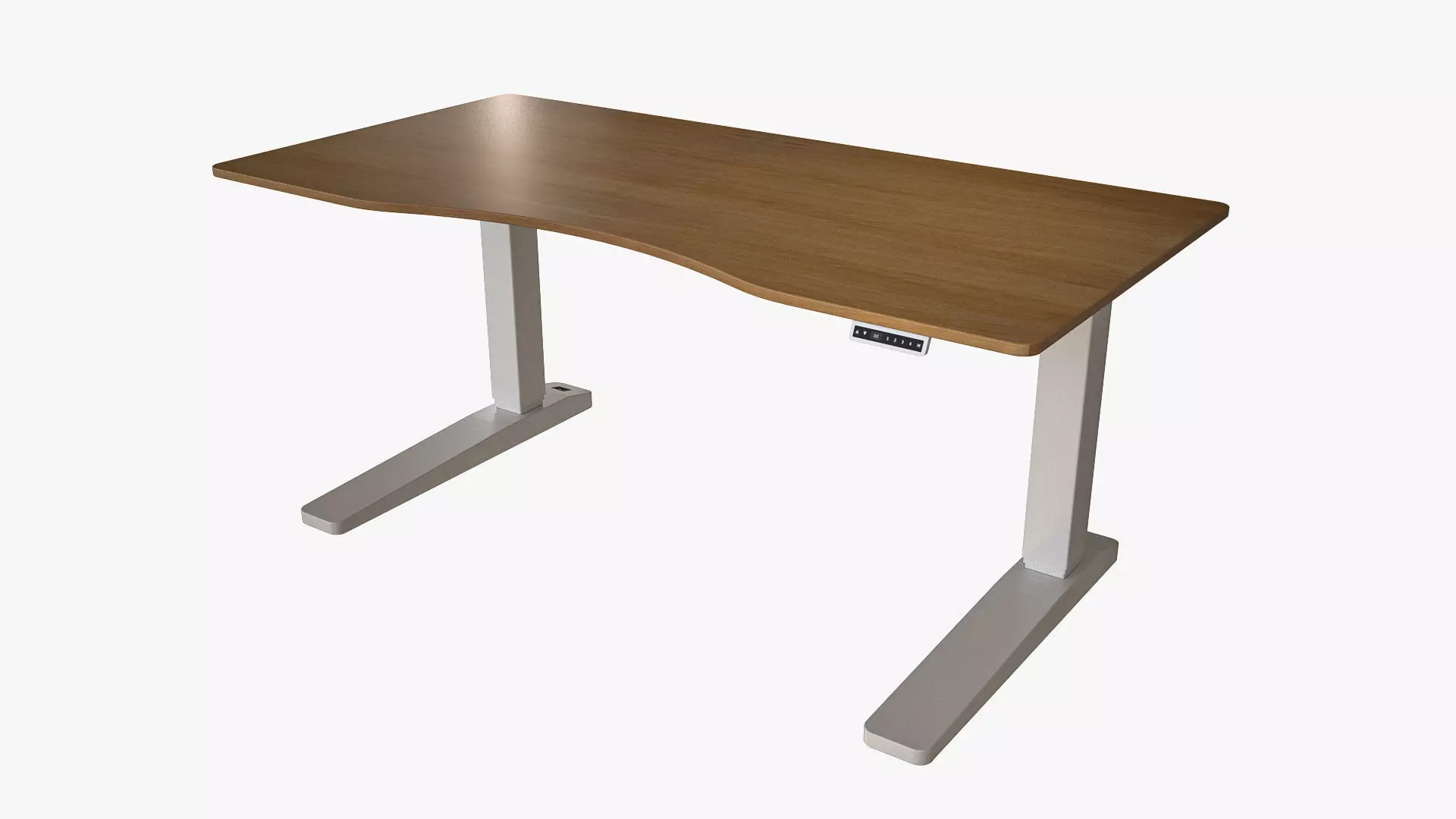 Curved Standing Desk 3D model_0