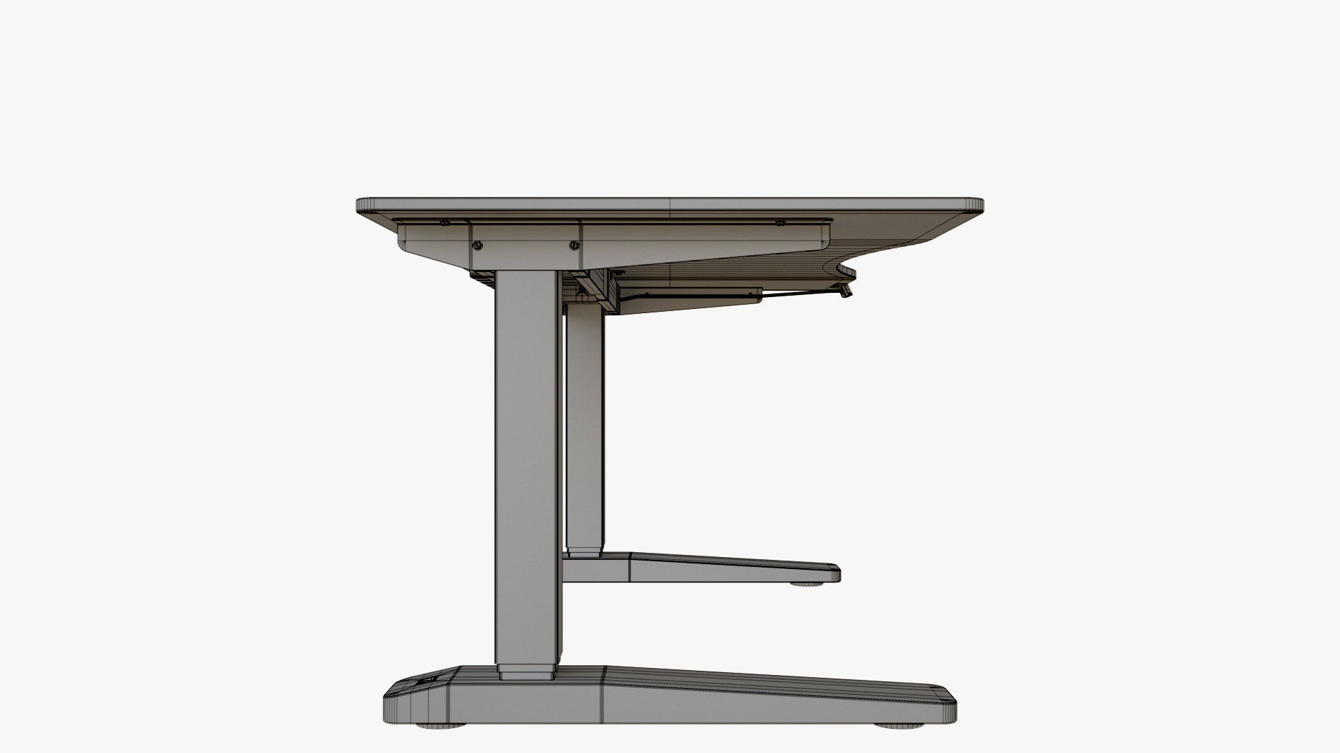 Curved Standing Desk 3D model_16