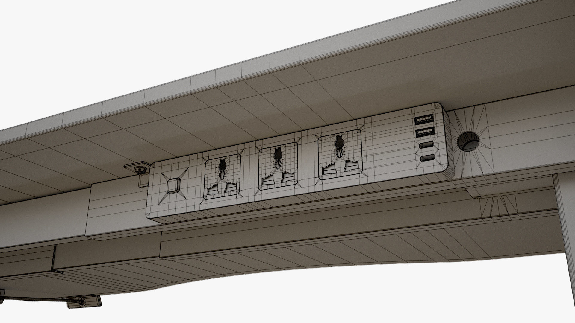 Curved Standing Desk 3D model_21
