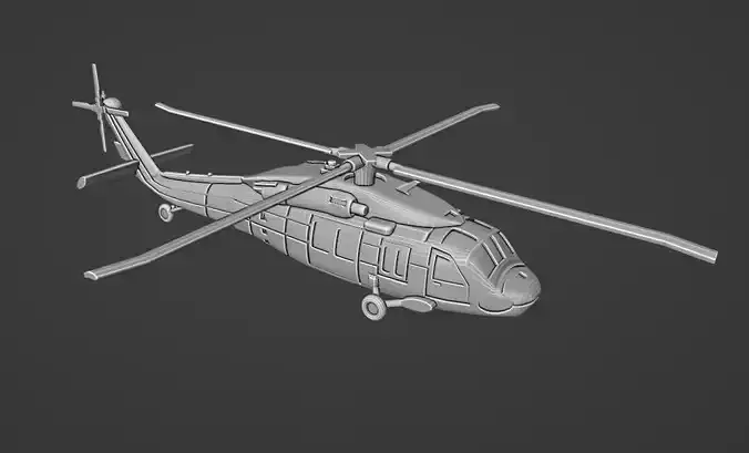 Sikorsky UH-60 Black Hawk 3D print model