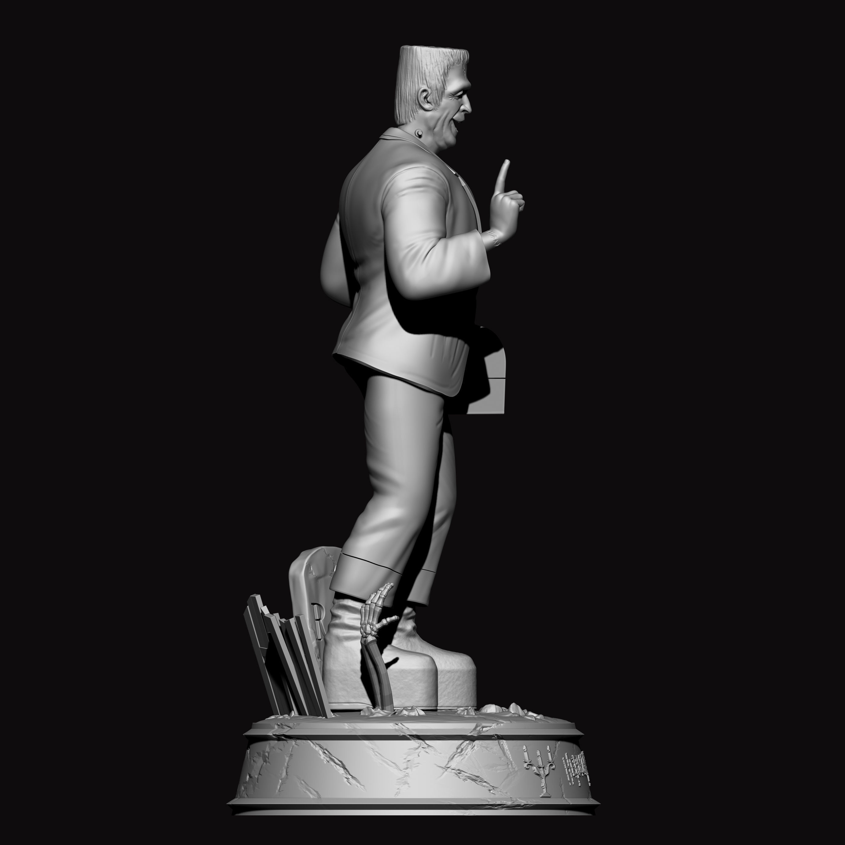 HERMAN MUNSTER STL MODEL FOR PRINT 3D print model_6