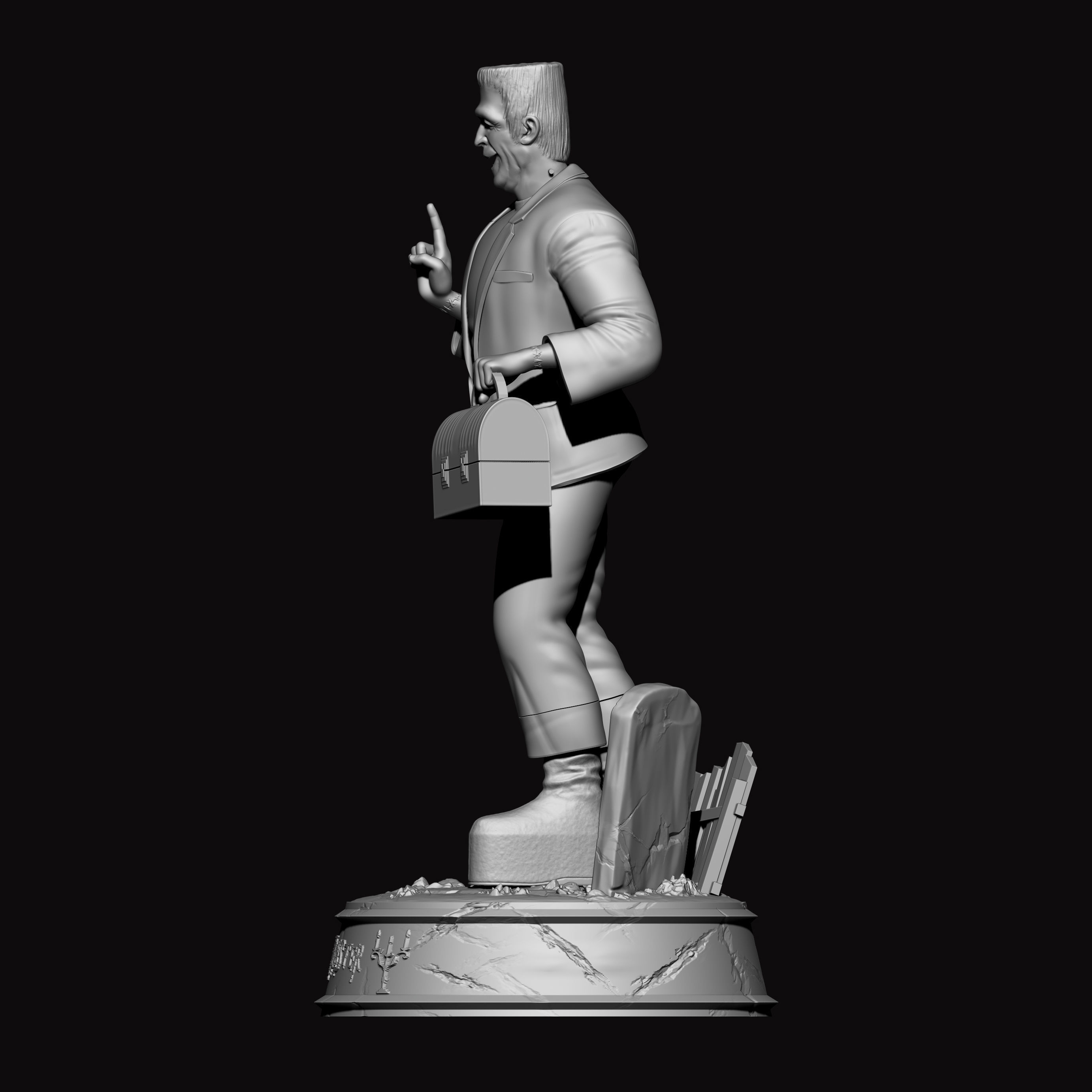 HERMAN MUNSTER STL MODEL FOR PRINT 3D print model_8