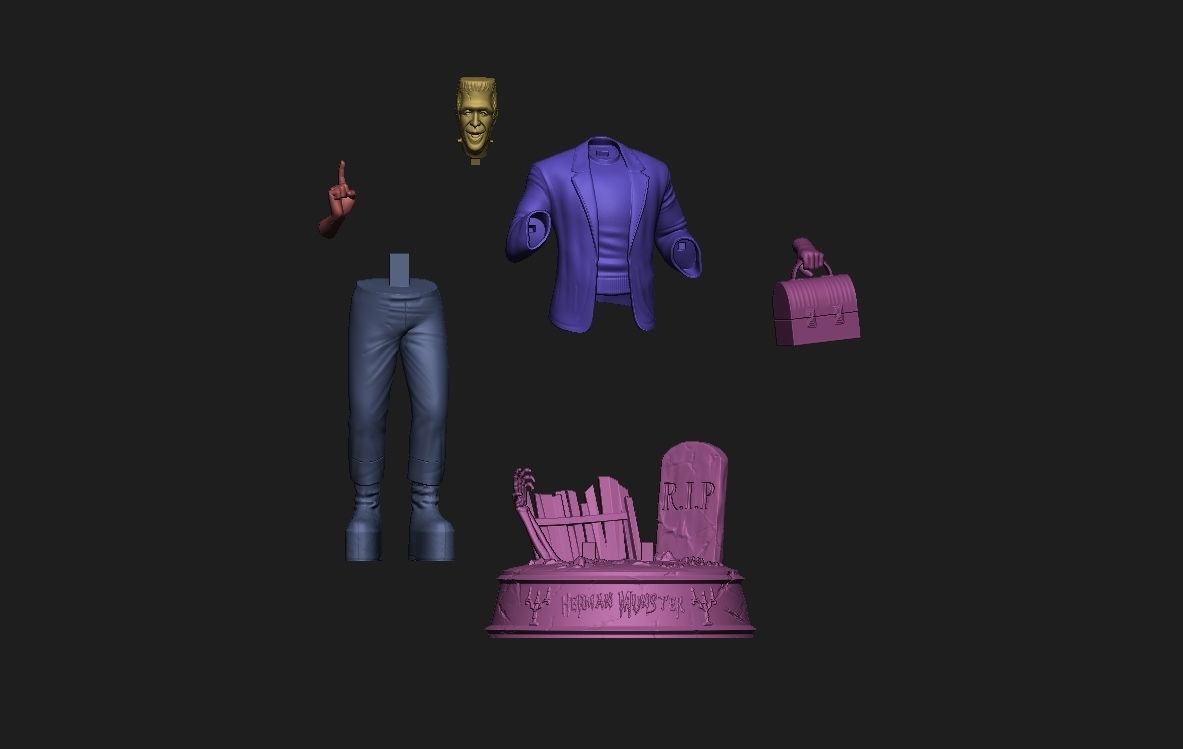 HERMAN MUNSTER STL MODEL FOR PRINT 3D print model_9