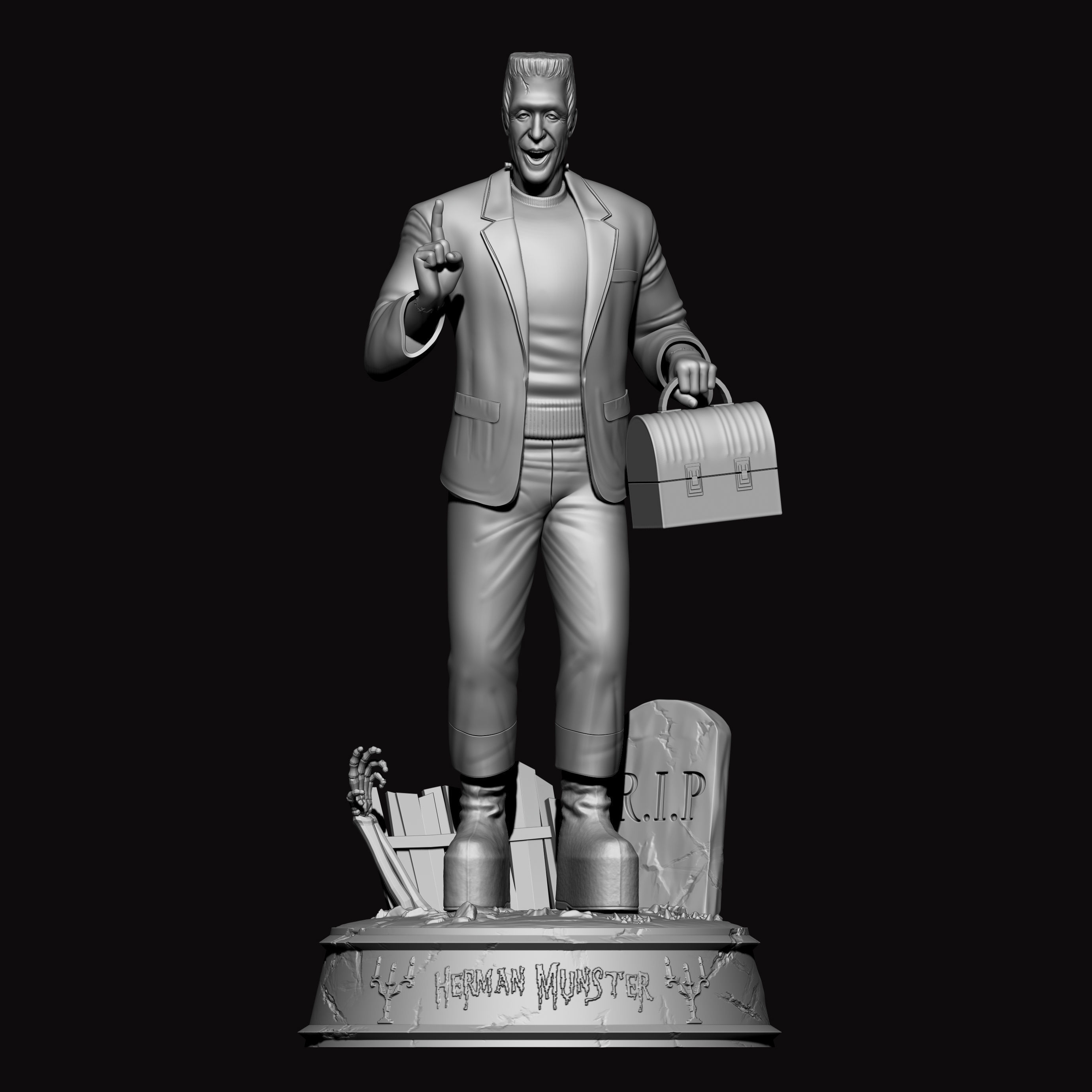 HERMAN MUNSTER STL MODEL FOR PRINT 3D print model_5