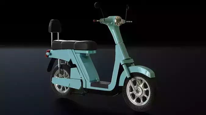 Old Japanese Scooter 3d Model