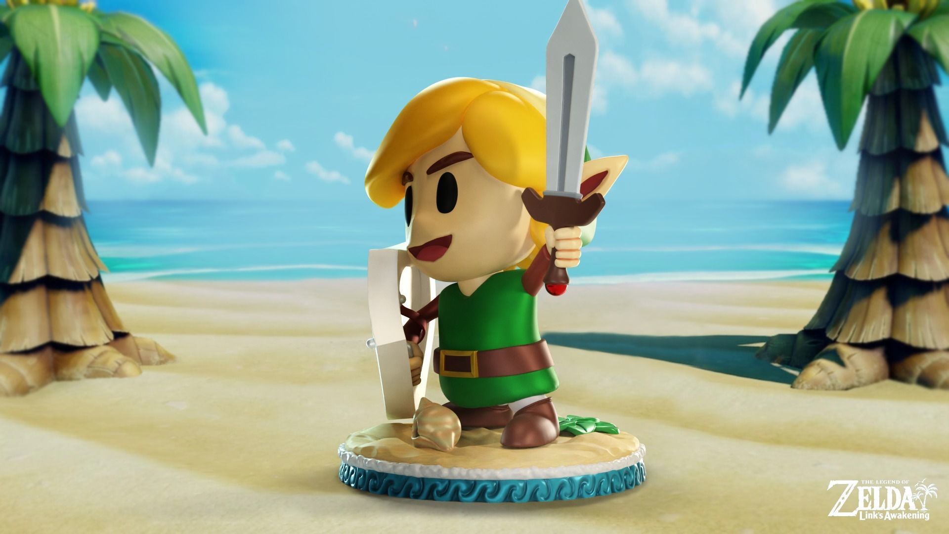CHIBI LINK ZELDA LINKS AWAKENING FAN ART 3D print model_3