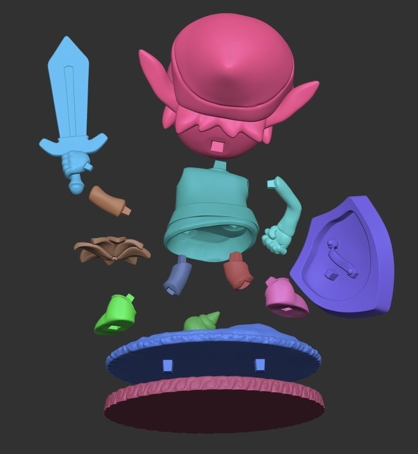 CHIBI LINK ZELDA LINKS AWAKENING FAN ART 3D print model_5