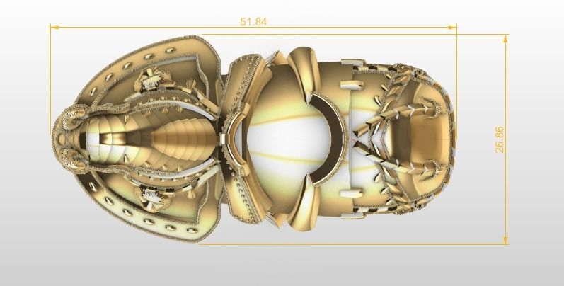 Gold horse and gems  Caballo de oro y gemas 3D print model_2