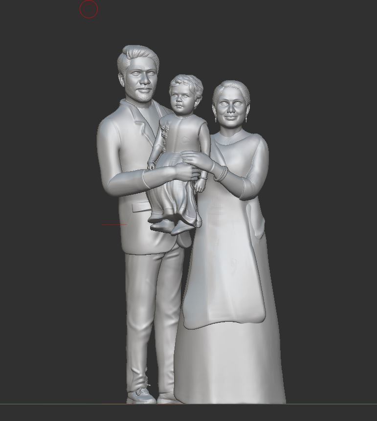 family miniature   3D print model_3