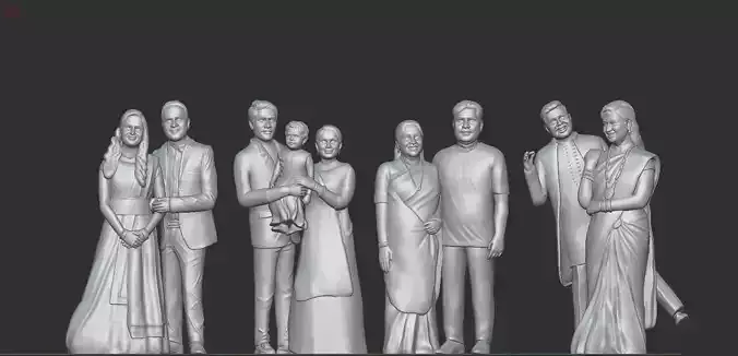 family miniature   3D print model