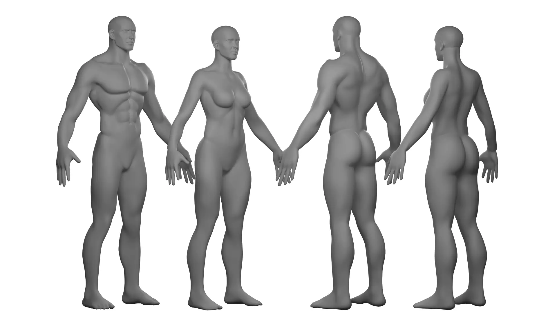 Male Female  3D model_0