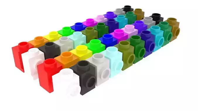 Colored Lego Headlight Bricks Set