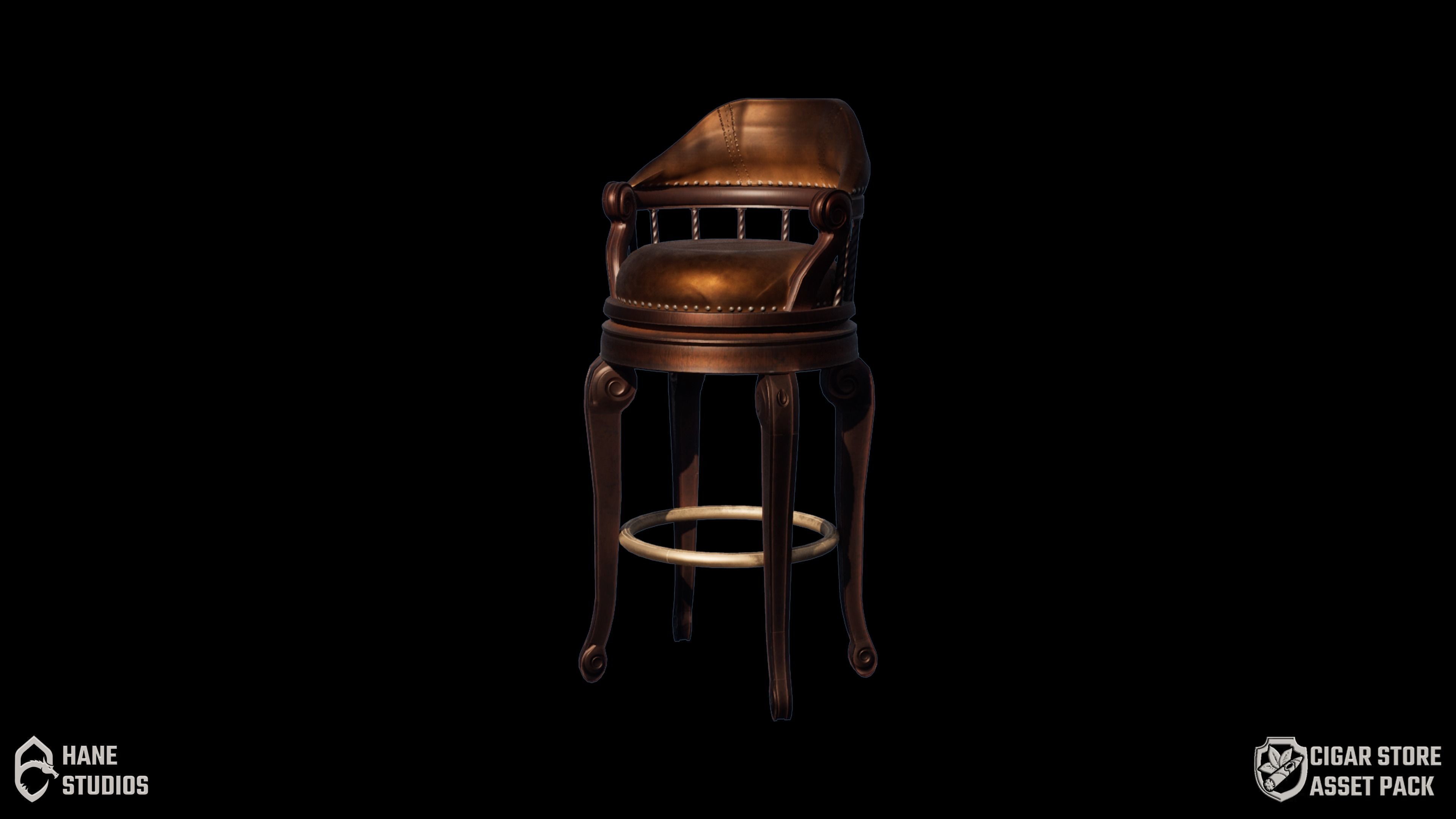 Cigar Store Pub Environment - Modular Pack - UE5 Low-poly 3D model_69