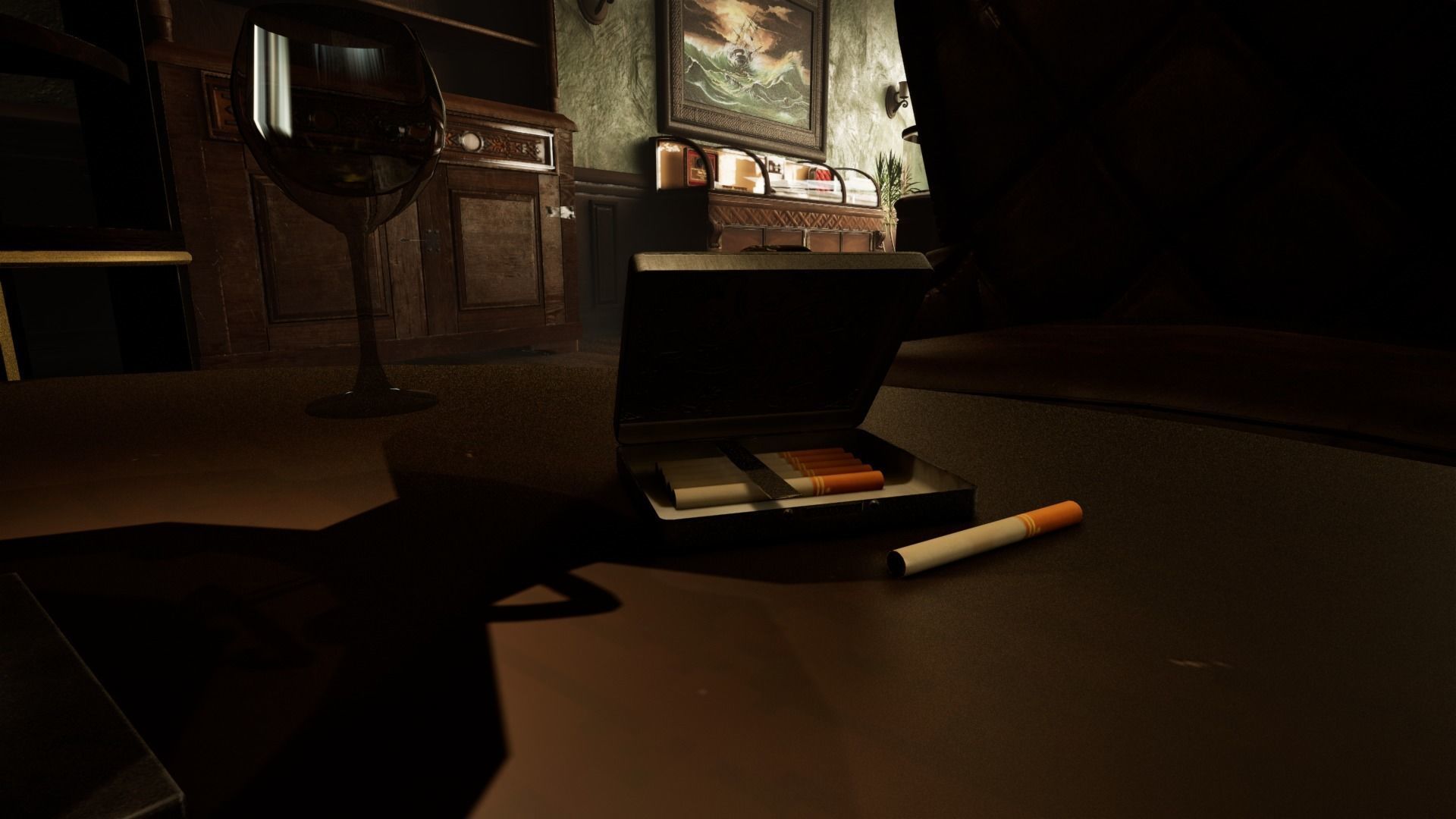 Cigar Store Pub Environment - Modular Pack - UE5 Low-poly 3D model_40