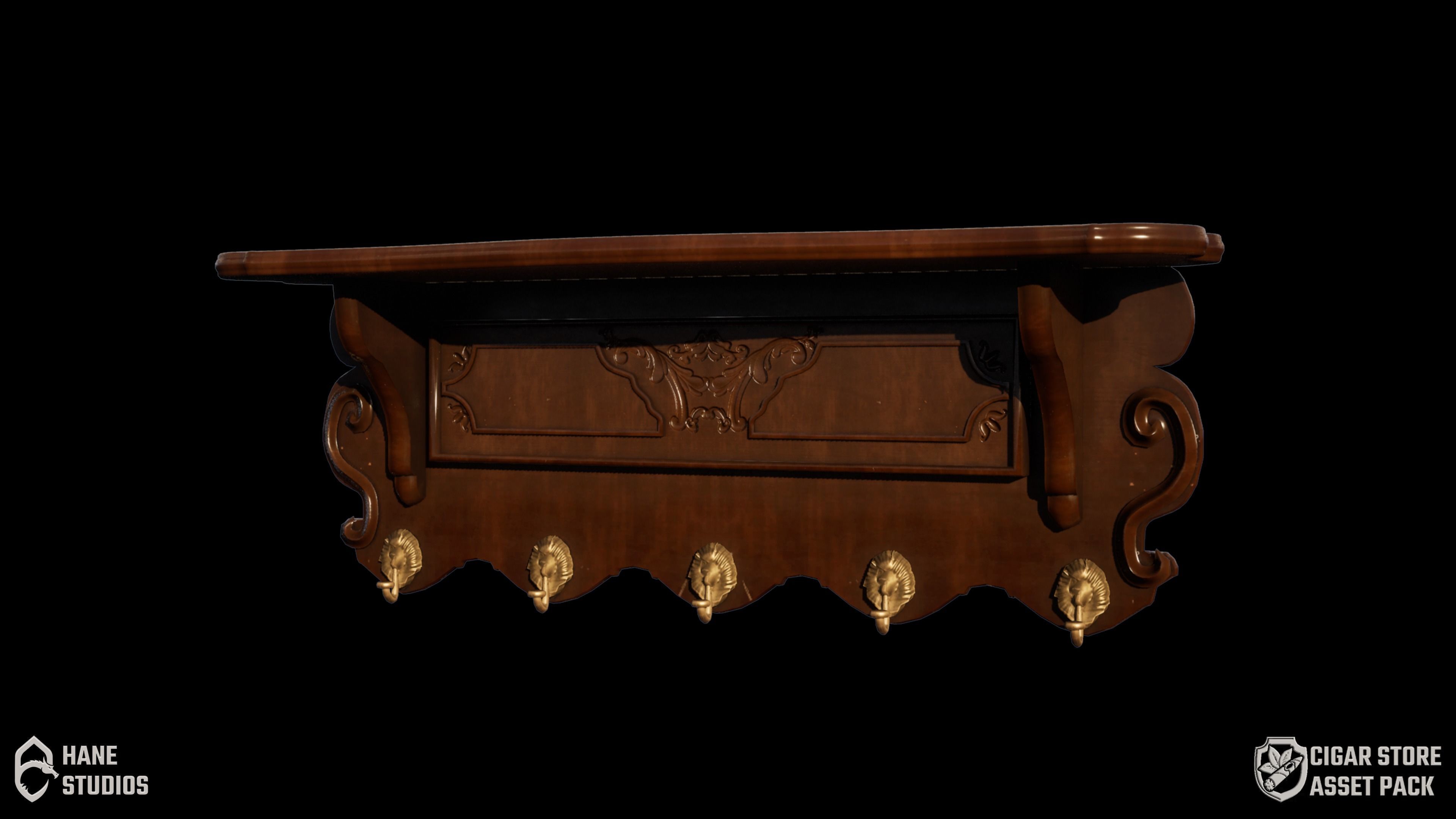 Cigar Store Pub Environment - Modular Pack - UE5 Low-poly 3D model_76