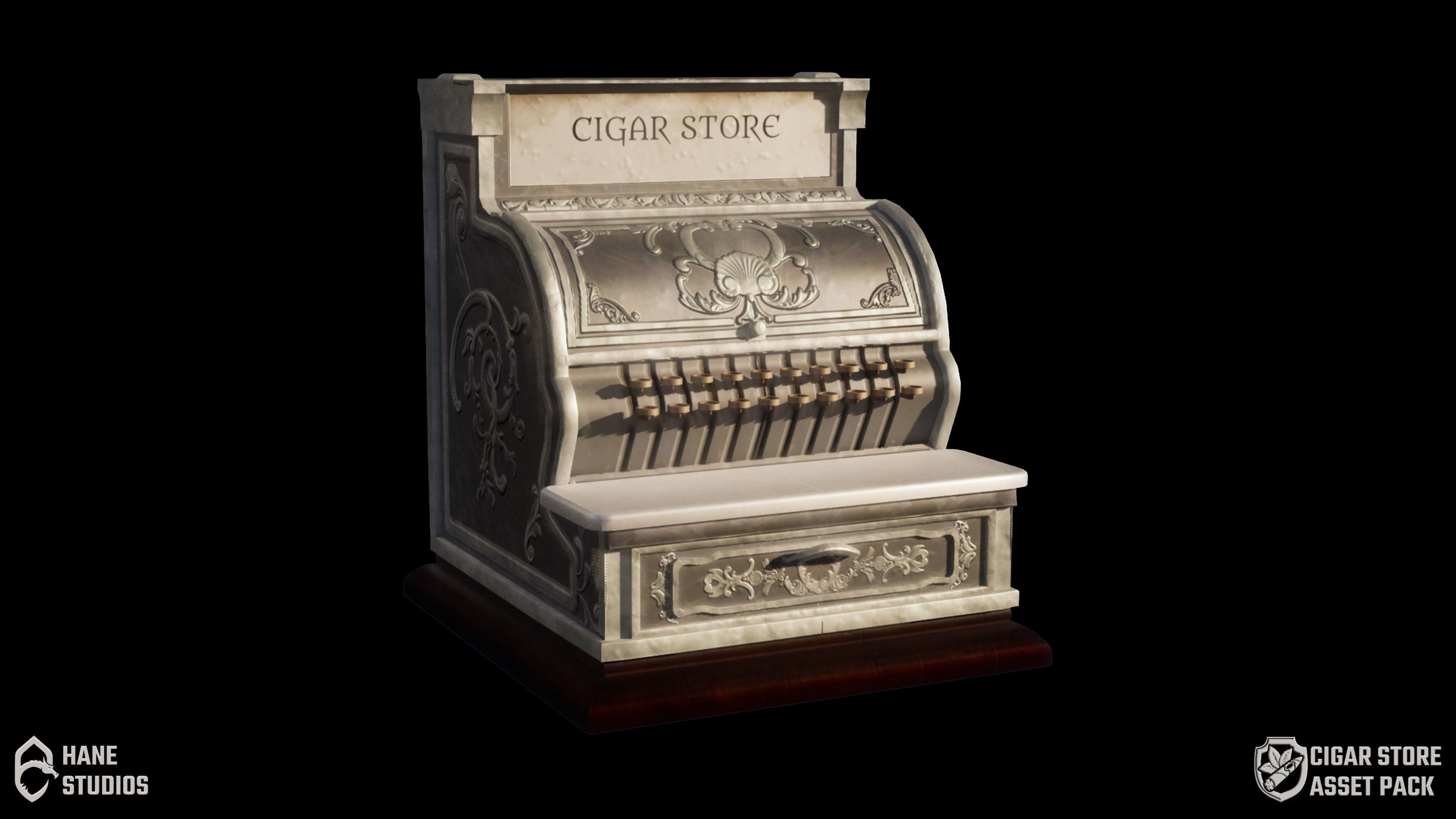 Cigar Store Pub Environment - Modular Pack - UE5 Low-poly 3D model_84