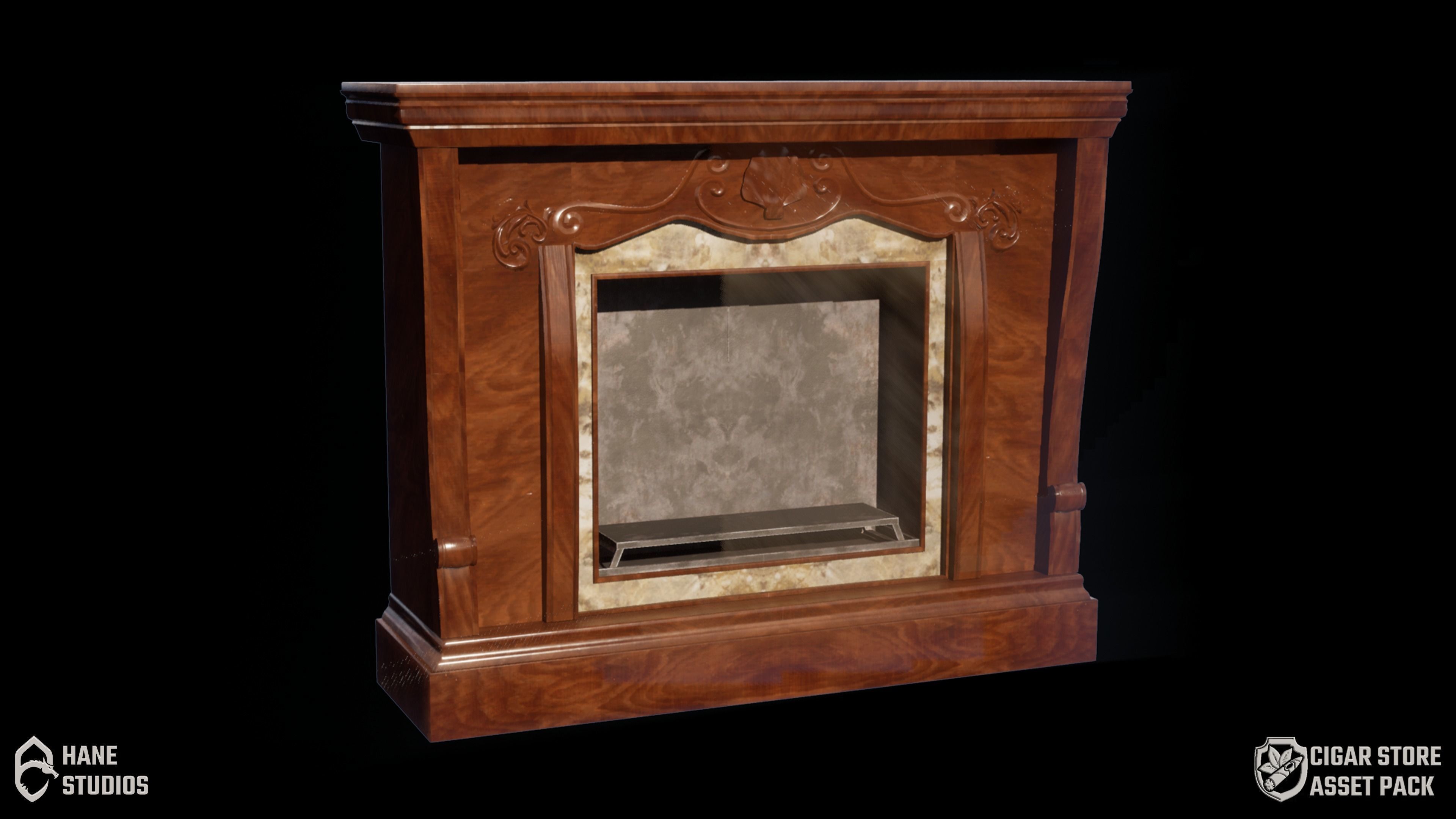 Cigar Store Pub Environment - Modular Pack - UE5 Low-poly 3D model_89