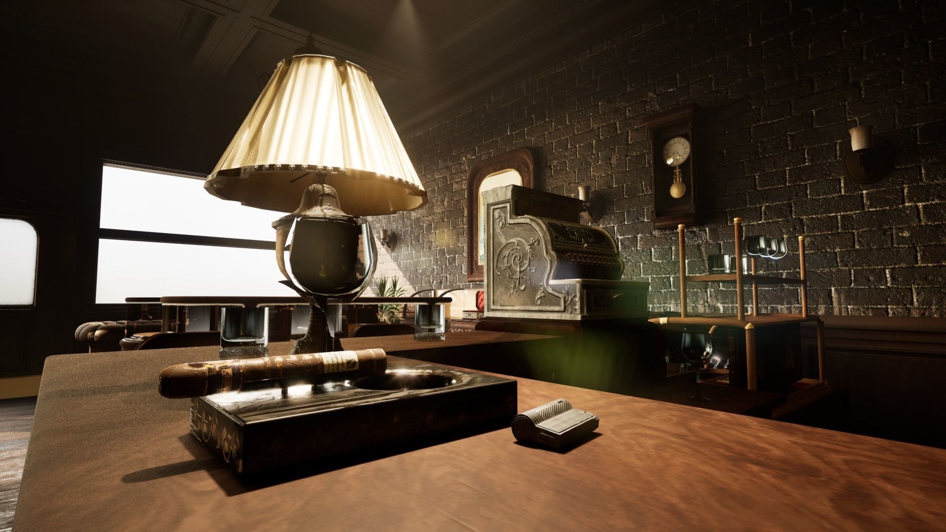 Cigar Store Pub Environment - Modular Pack - UE5 Low-poly 3D model_38