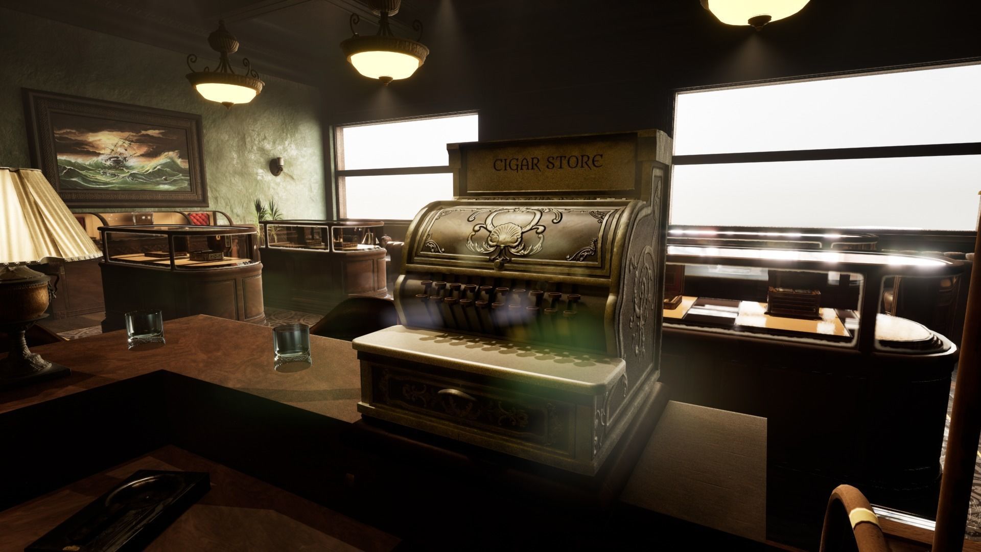 Cigar Store Pub Environment - Modular Pack - UE5 Low-poly 3D model_54