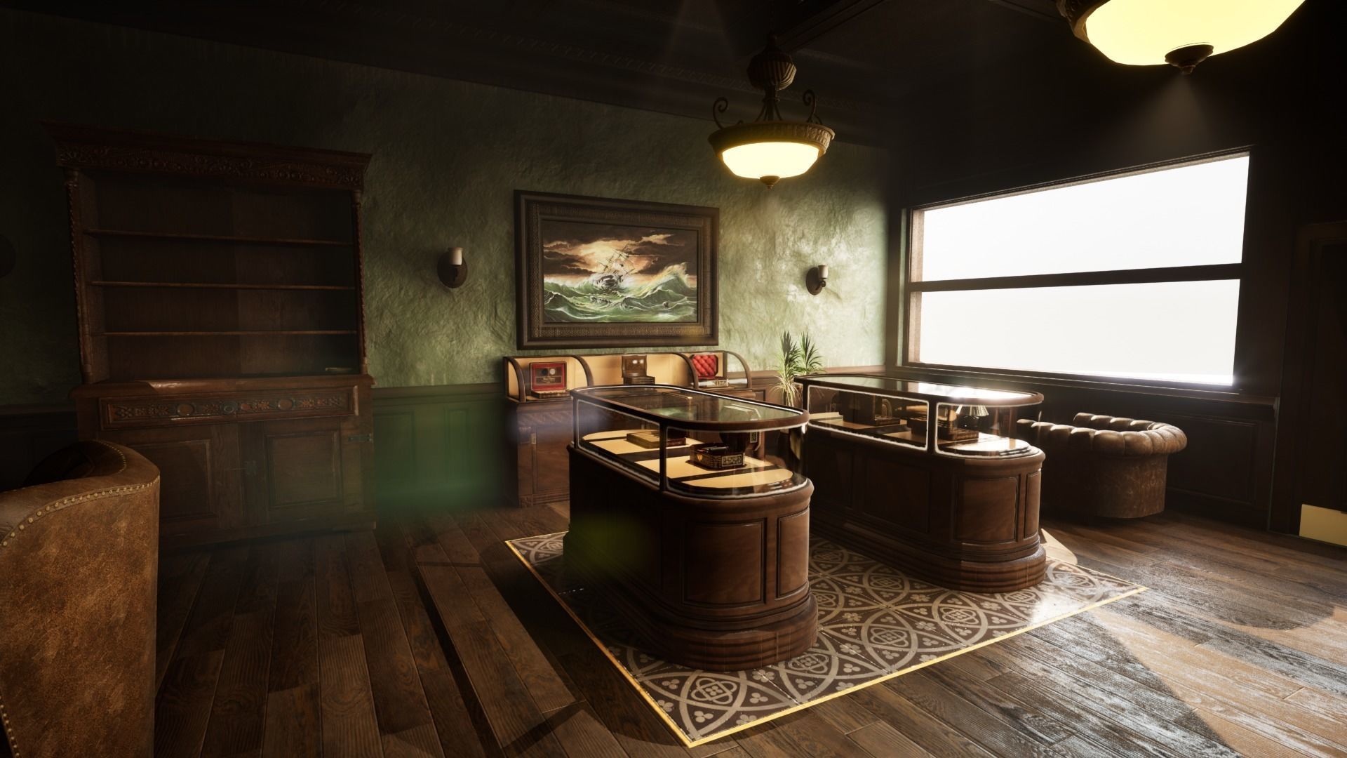 Cigar Store Pub Environment - Modular Pack - UE5 Low-poly 3D model_22