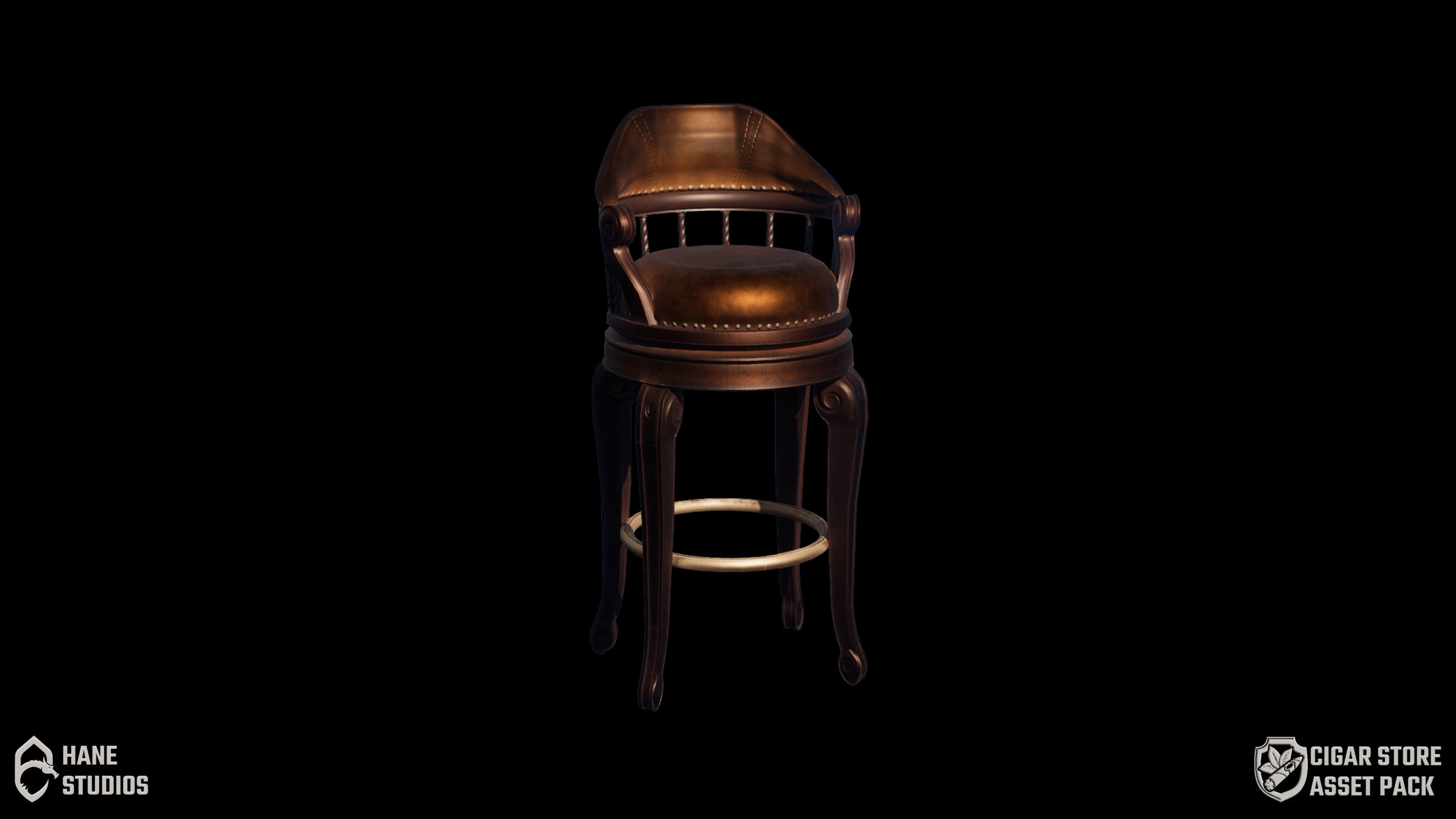 Cigar Store Pub Environment - Modular Pack - UE5 Low-poly 3D model_65