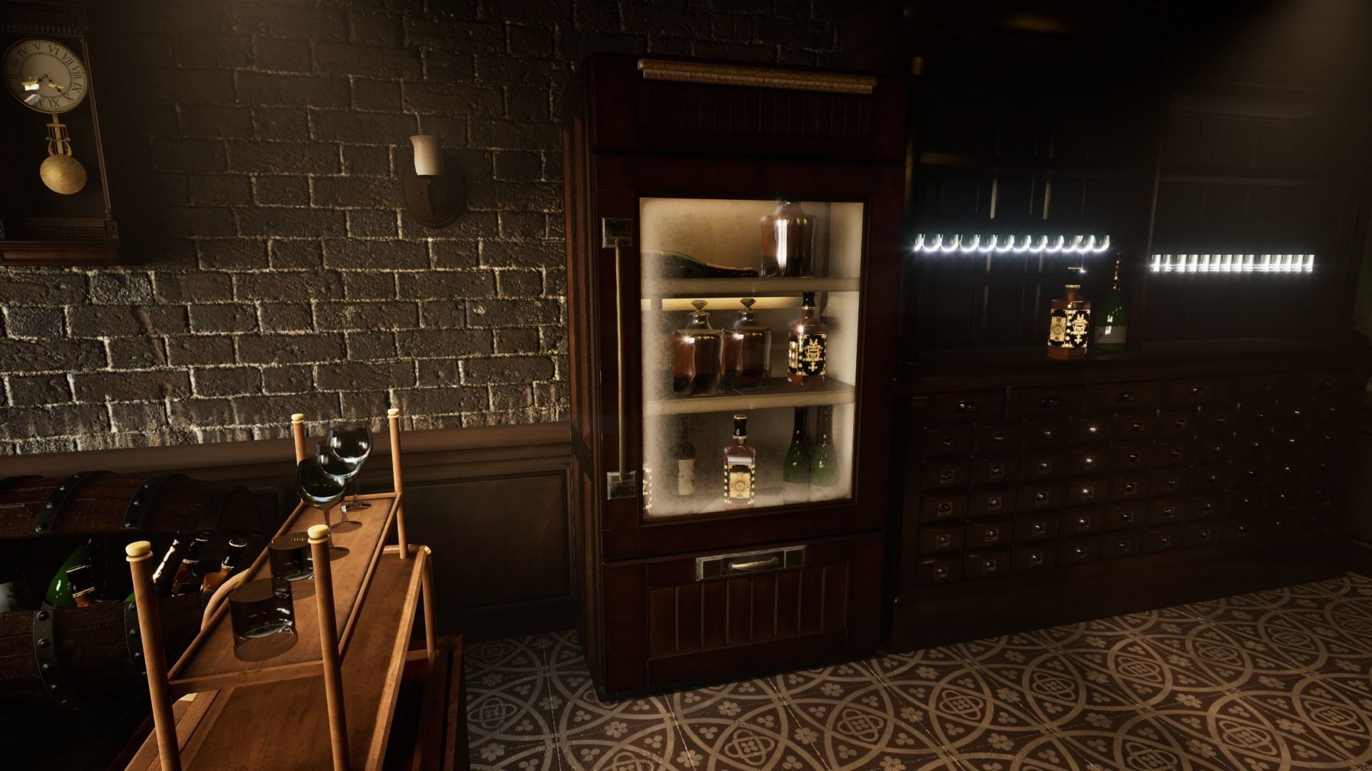 Cigar Store Pub Environment - Modular Pack - UE5 Low-poly 3D model_49