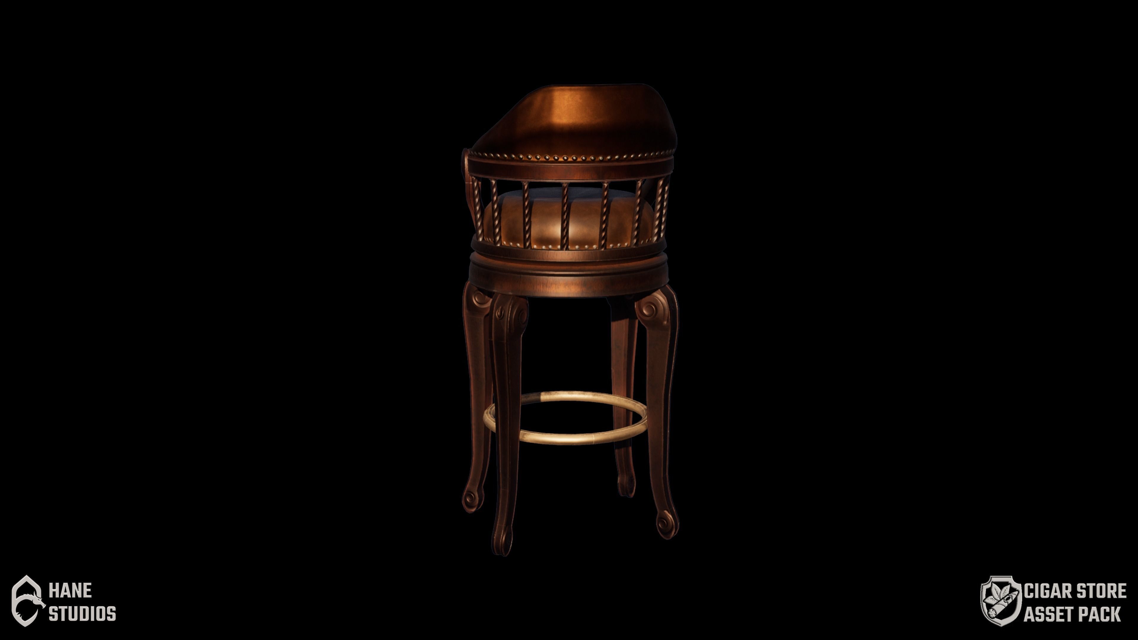 Cigar Store Pub Environment - Modular Pack - UE5 Low-poly 3D model_72