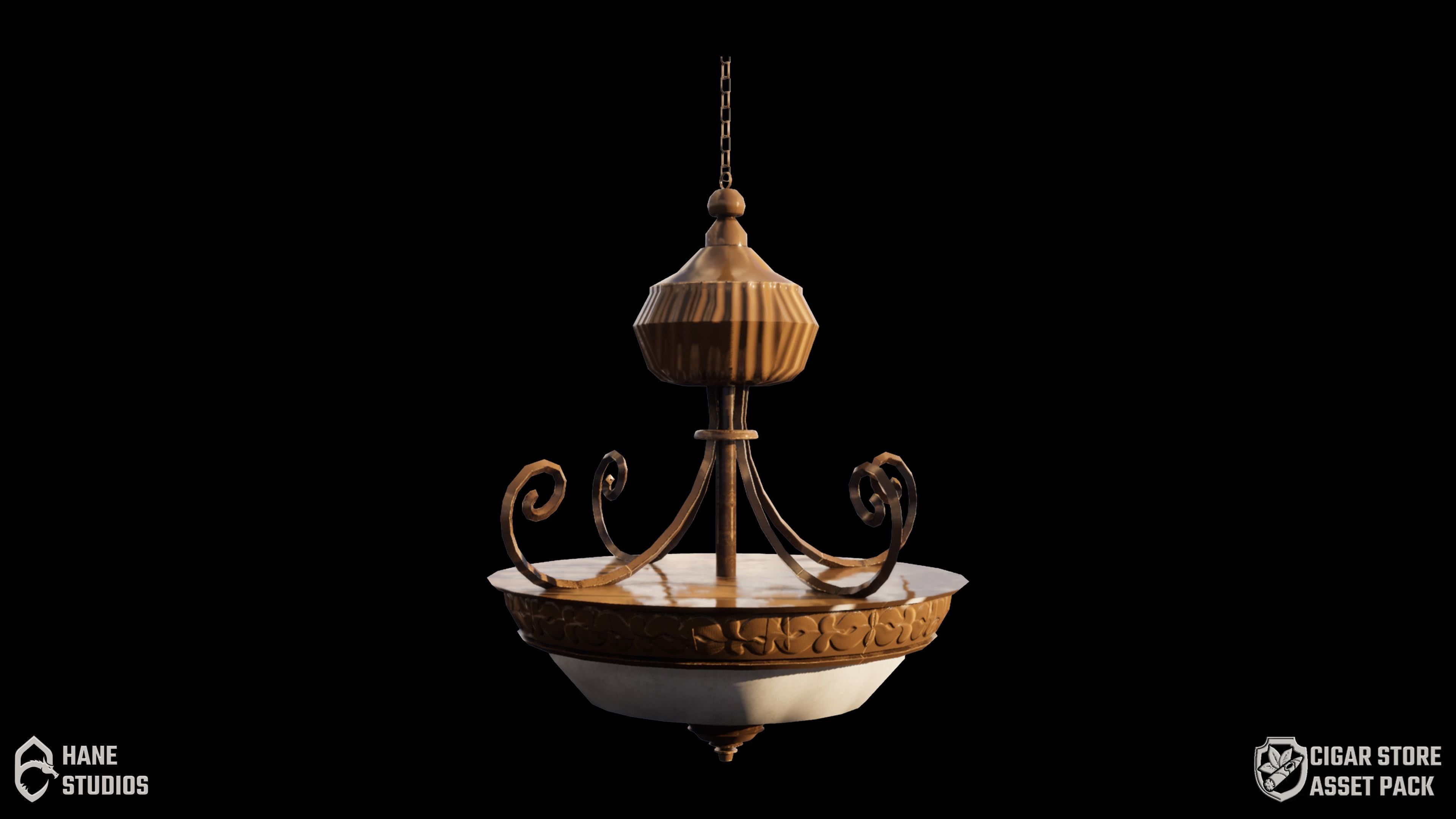 Cigar Store Pub Environment - Modular Pack - UE5 Low-poly 3D model_97