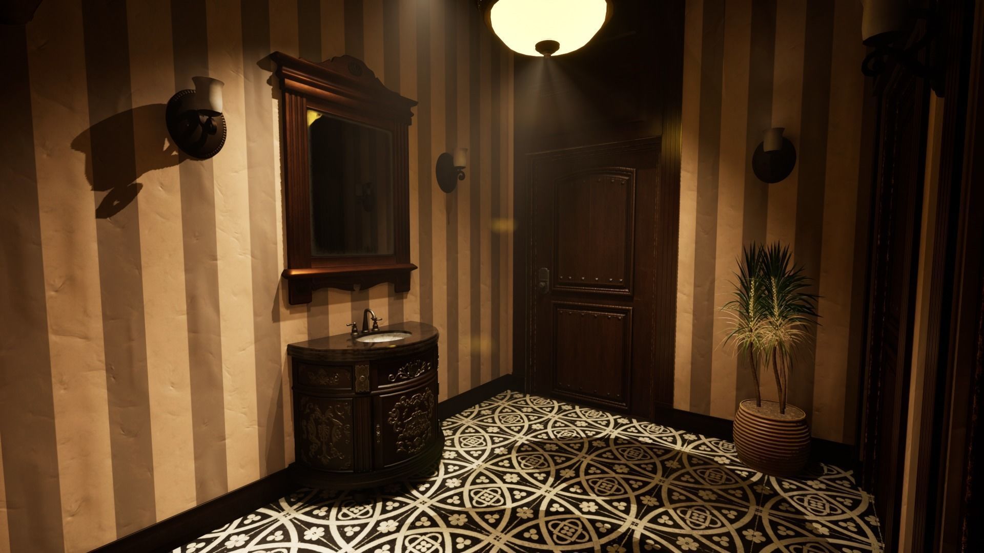 Cigar Store Pub Environment - Modular Pack - UE5 Low-poly 3D model_52