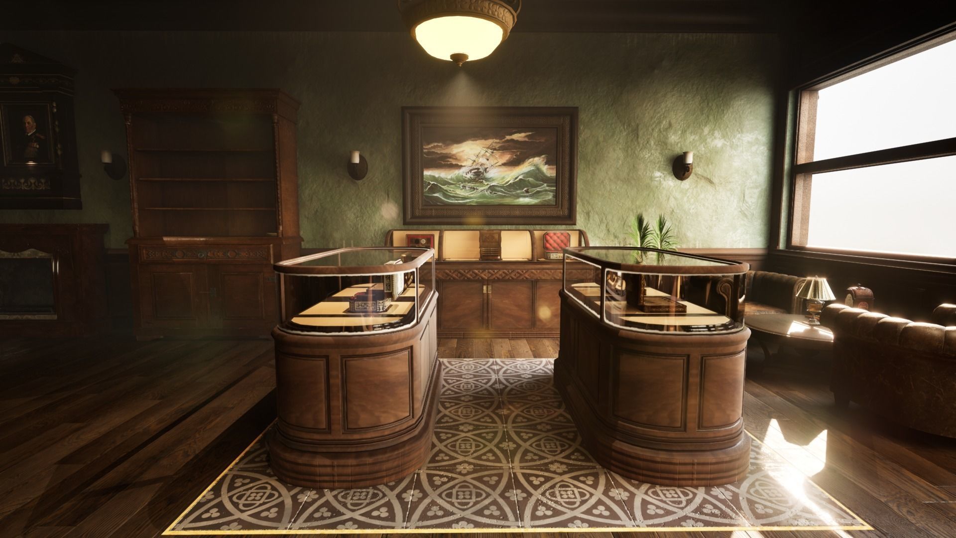 Cigar Store Pub Environment - Modular Pack - UE5 Low-poly 3D model_23