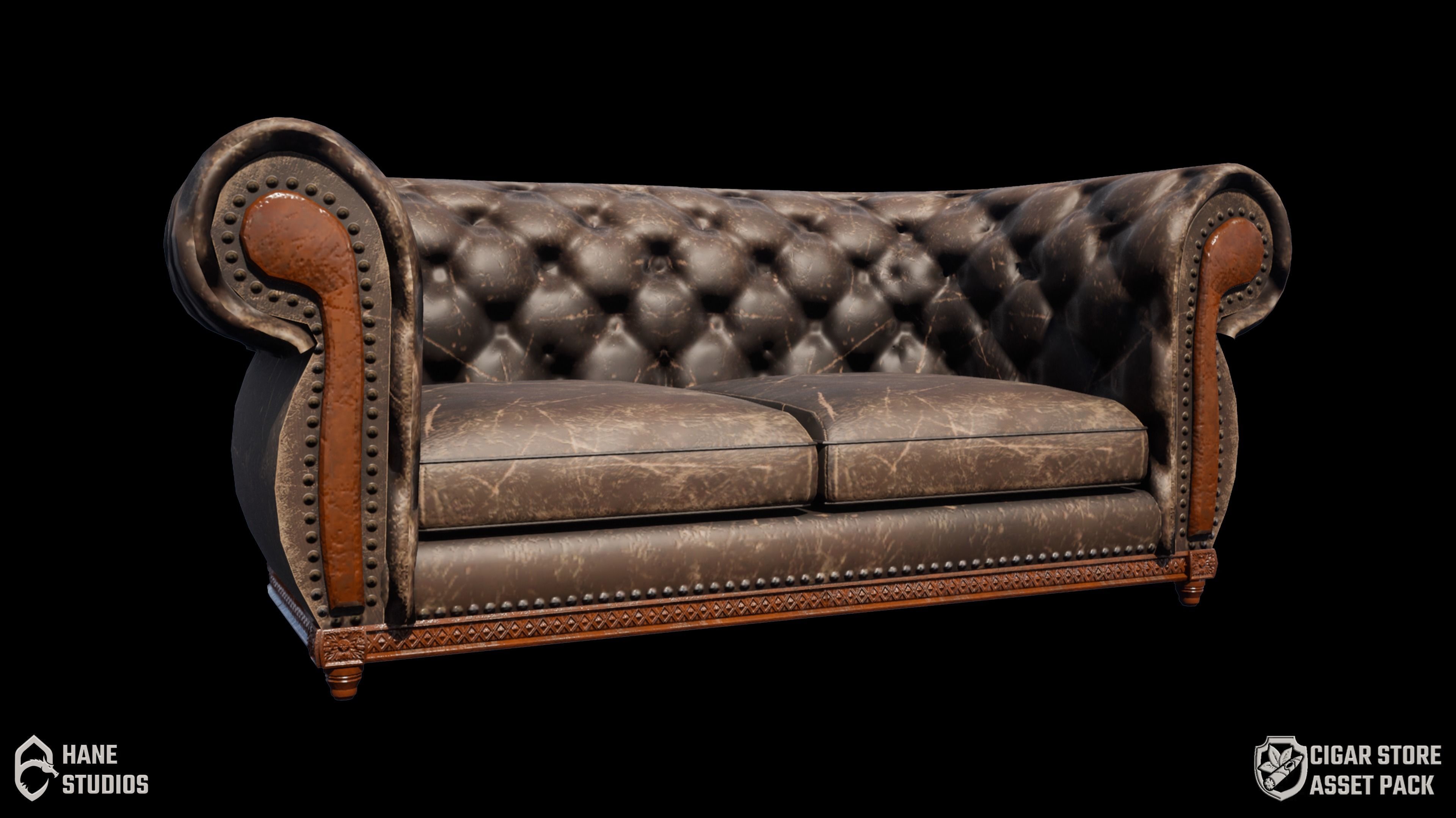 Cigar Store Pub Environment - Modular Pack - UE5 Low-poly 3D model_59