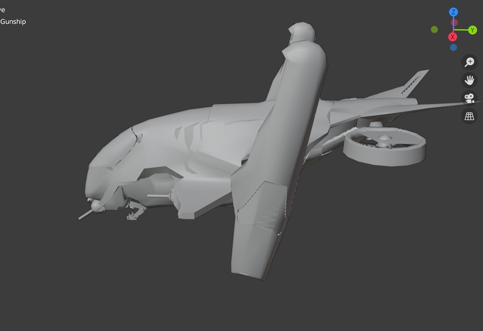 space ship Low-poly 3D model_5