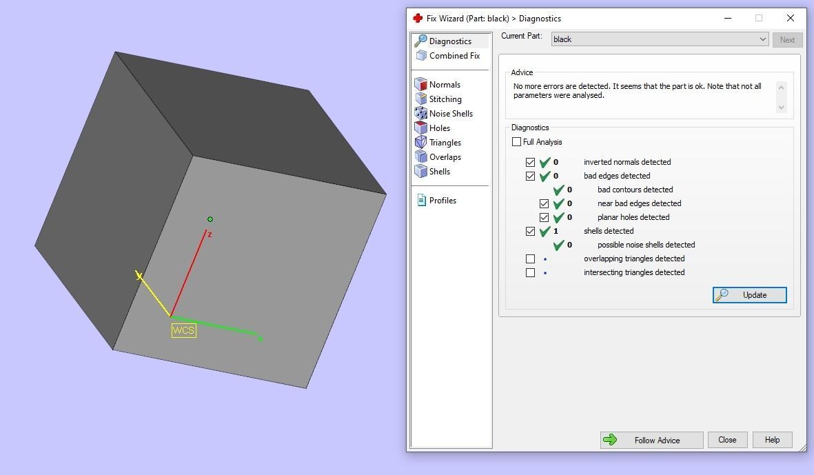 black cube Low-poly 3D model_5