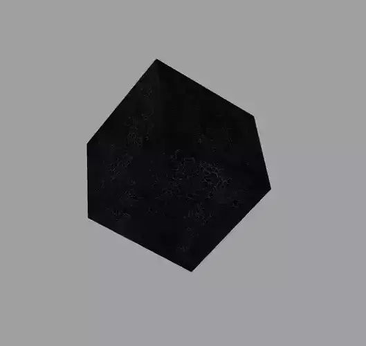 black cube Low-poly 3D model