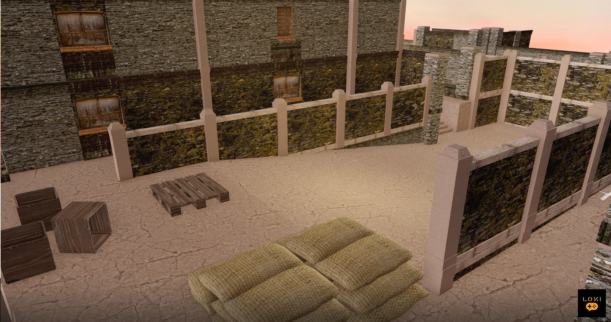 Detailed Abandoned City Game Map Low-poly 3D model_2