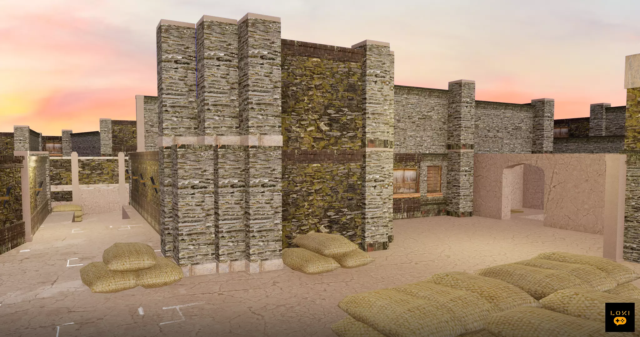 Detailed Abandoned City Game Map Low-poly 3D model_0