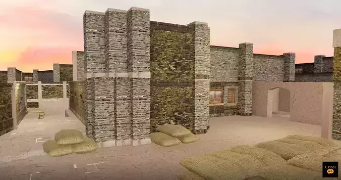 Detailed Abandoned City Game Map