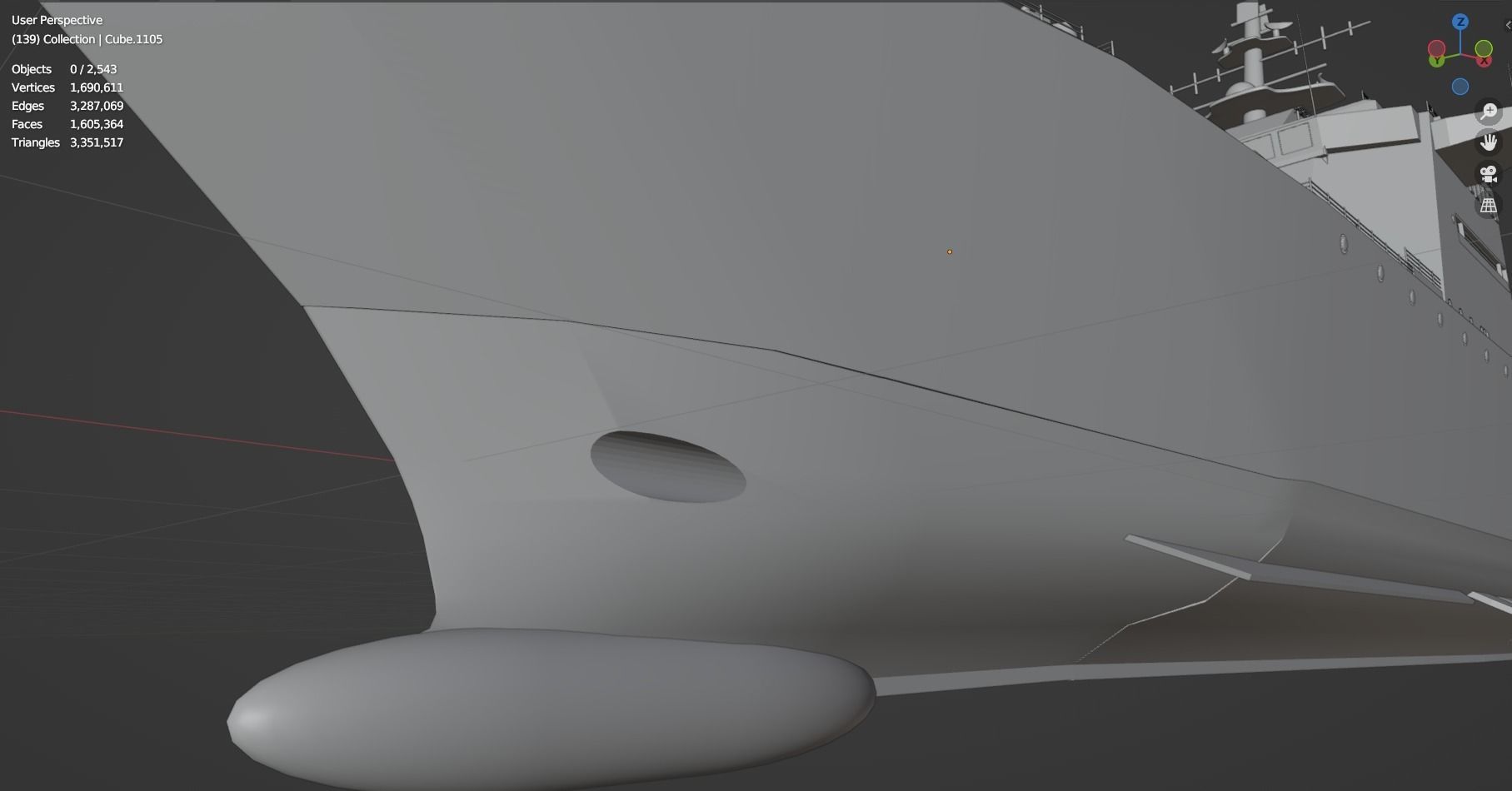 Pirate Hunter Ship with Pilot House 3D model_25