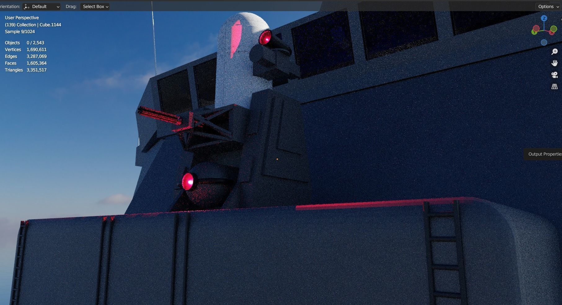 Pirate Hunter Ship with Pilot House 3D model_8